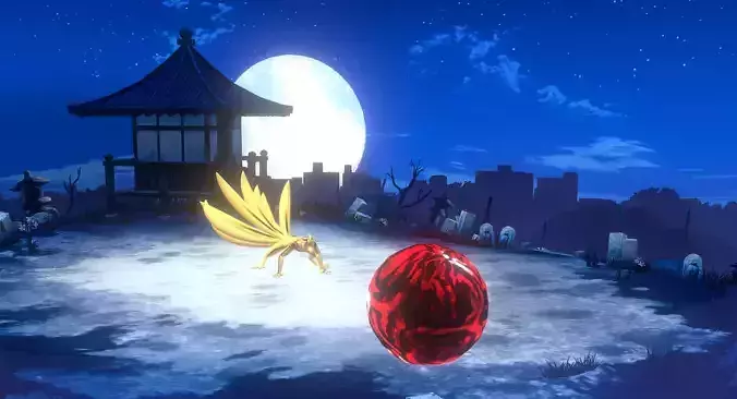 Kurama Six Path Mod Reb Sphere Blast Animation  fbx png