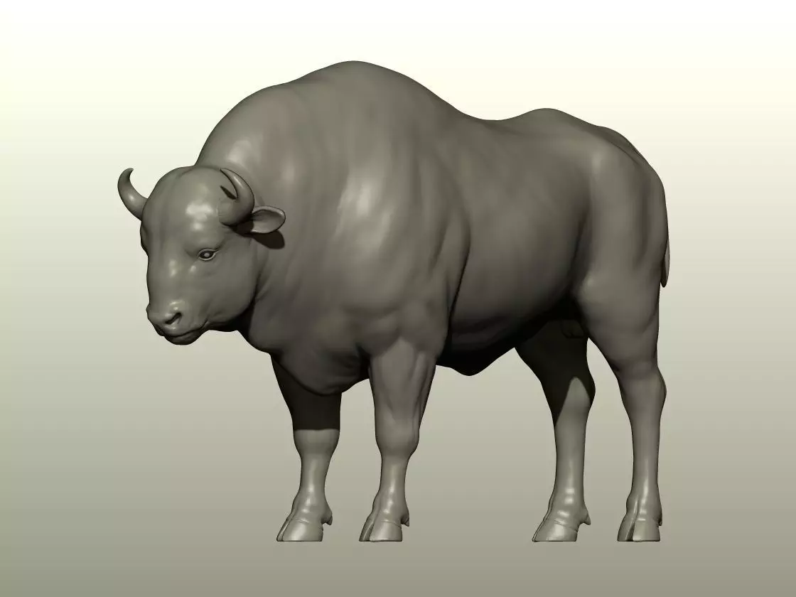 Realistic Bison 3D Model 3D print model