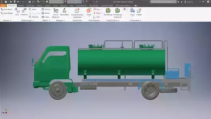 WATER TANKER Vehicle 3d model