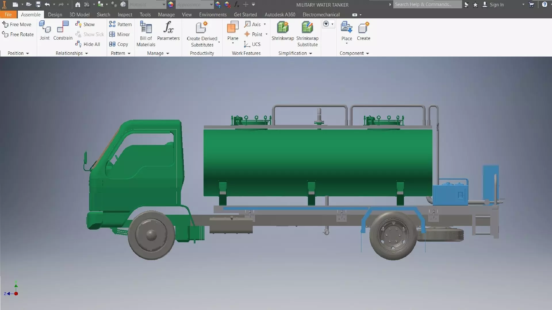 WATER TANKER Vehicle 3d model 3D model