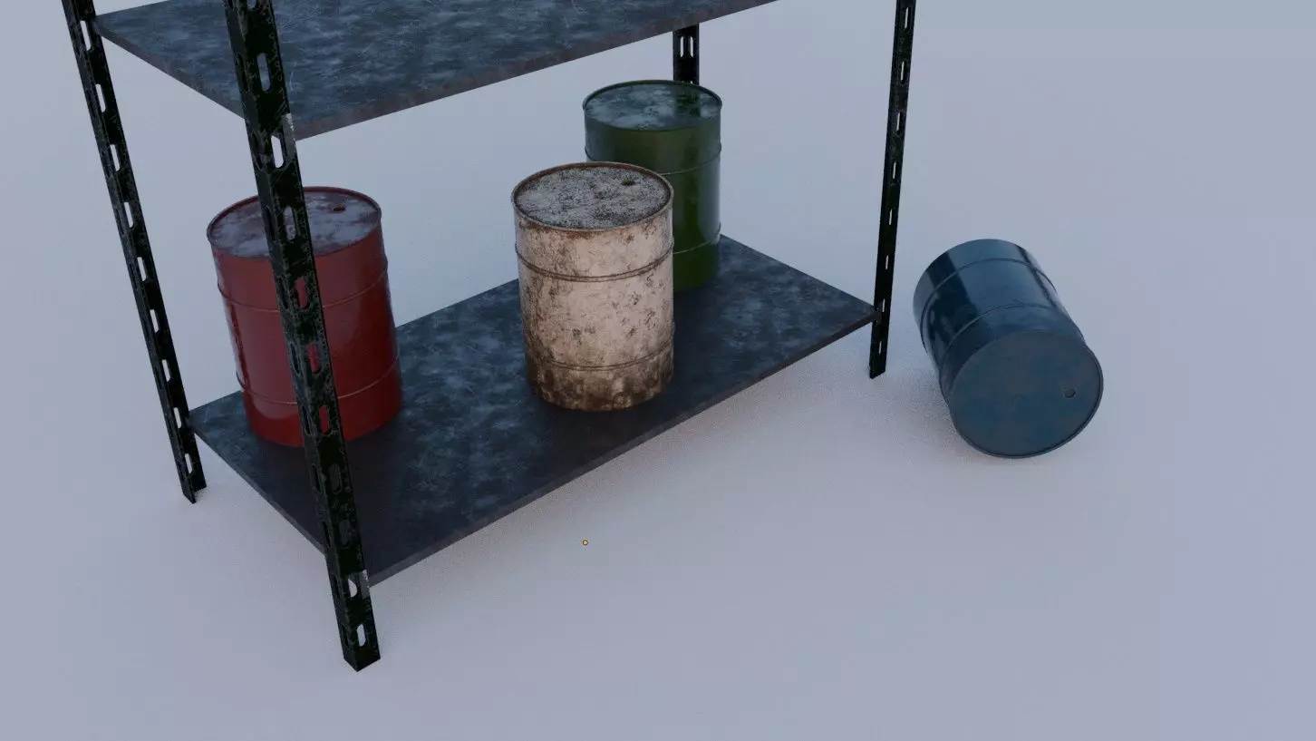 Oil Barrel Free low-poly 3D model