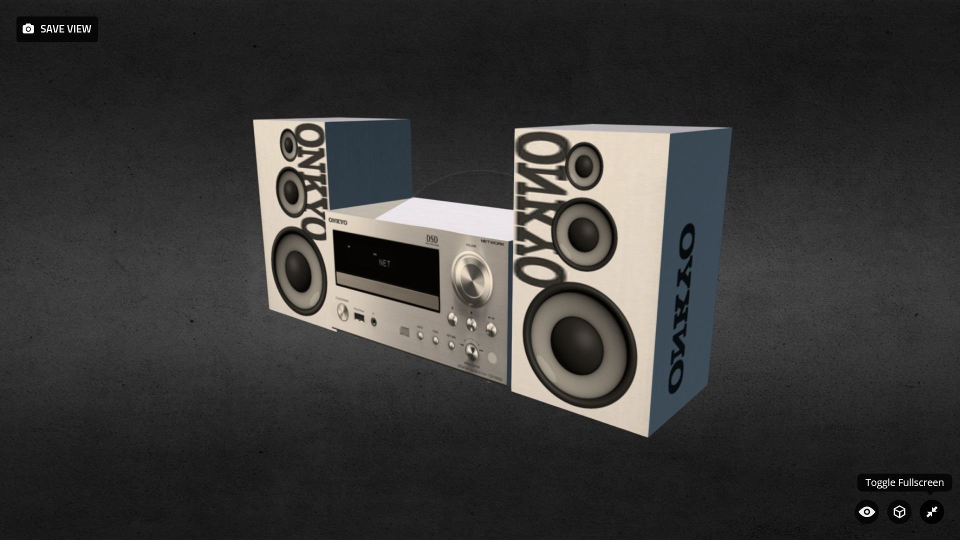 HiFi - low poly stereo system Free low-poly 3D model_0