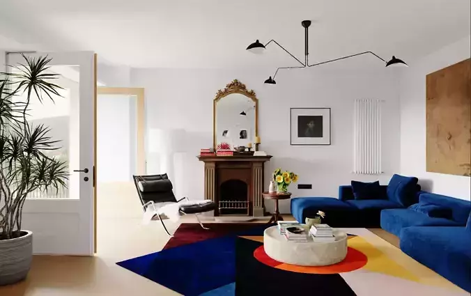 Bauhaus Guest Dining Room 3D model