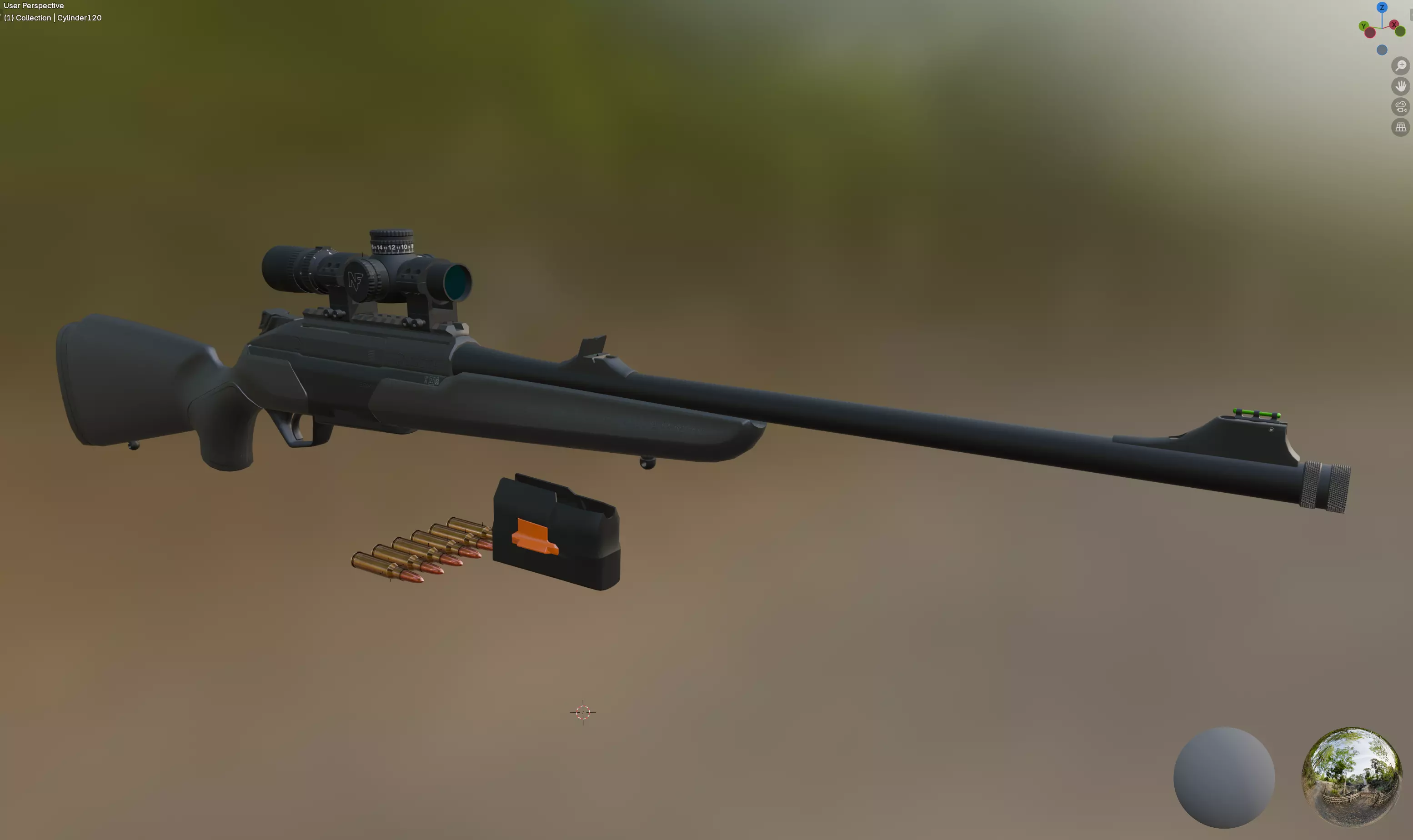 Beretta BRX-1 Low-poly 3D model_14