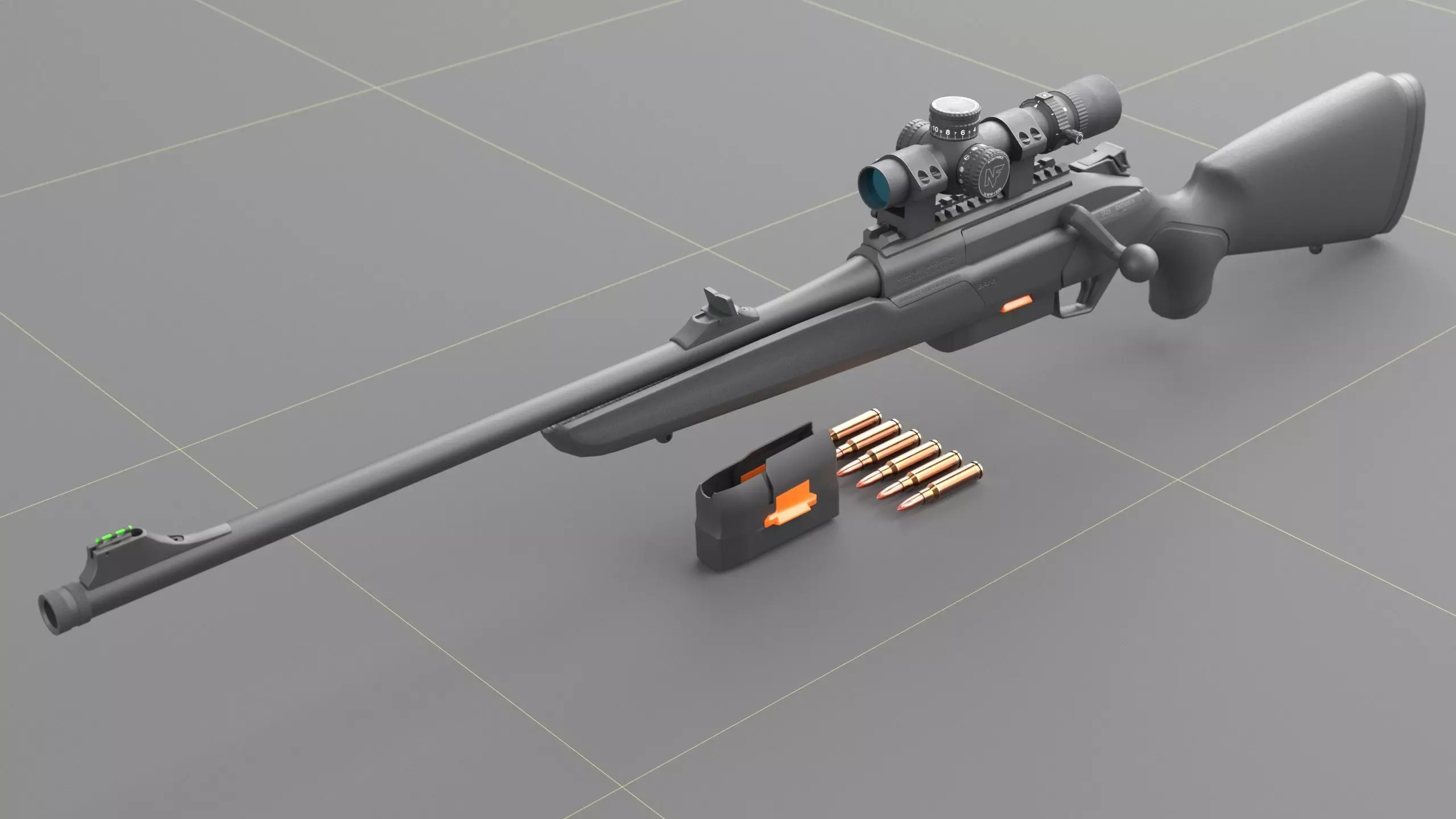 Beretta BRX-1 Low-poly 3D model_1