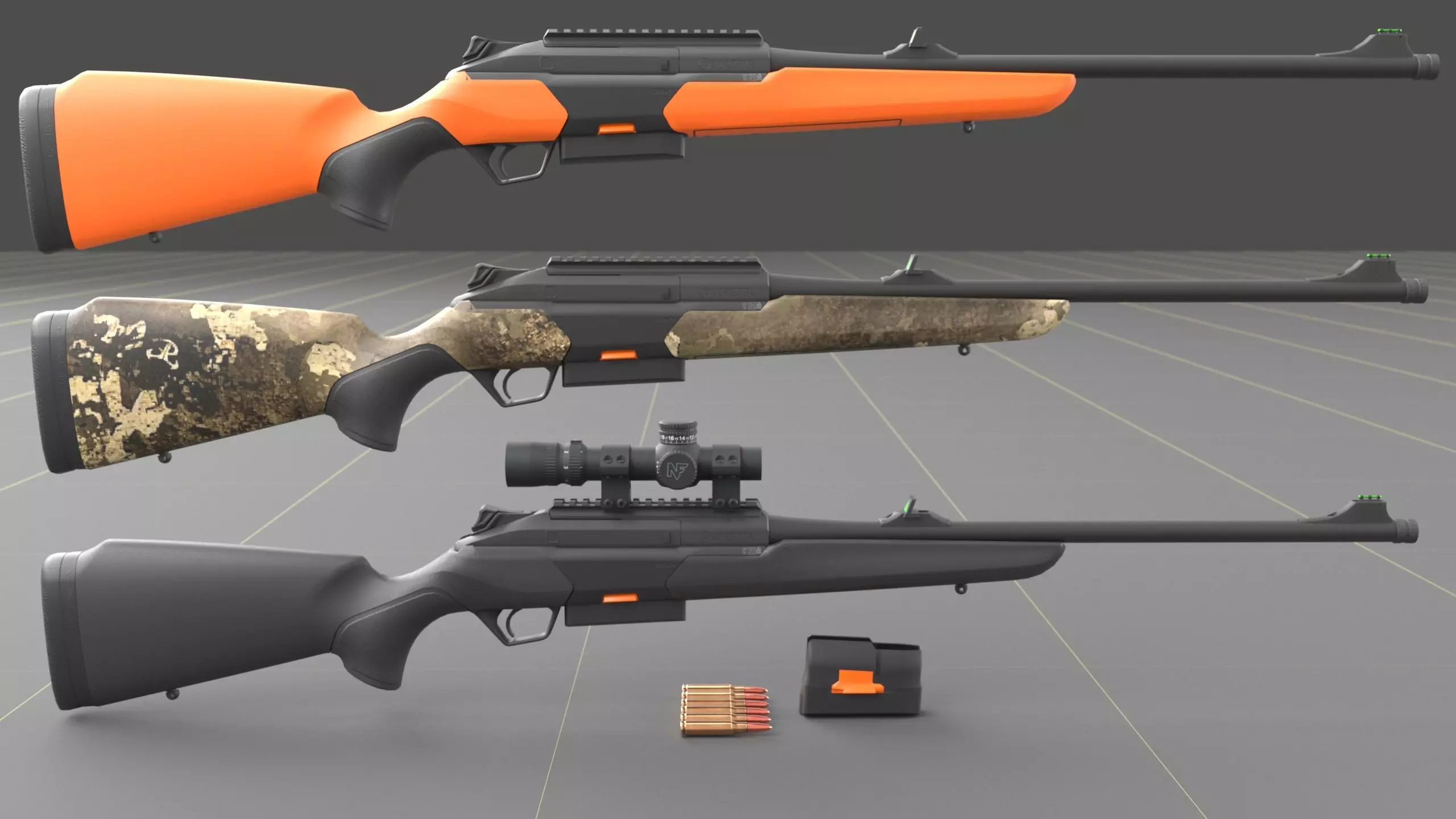 Beretta BRX-1 Low-poly 3D model_0