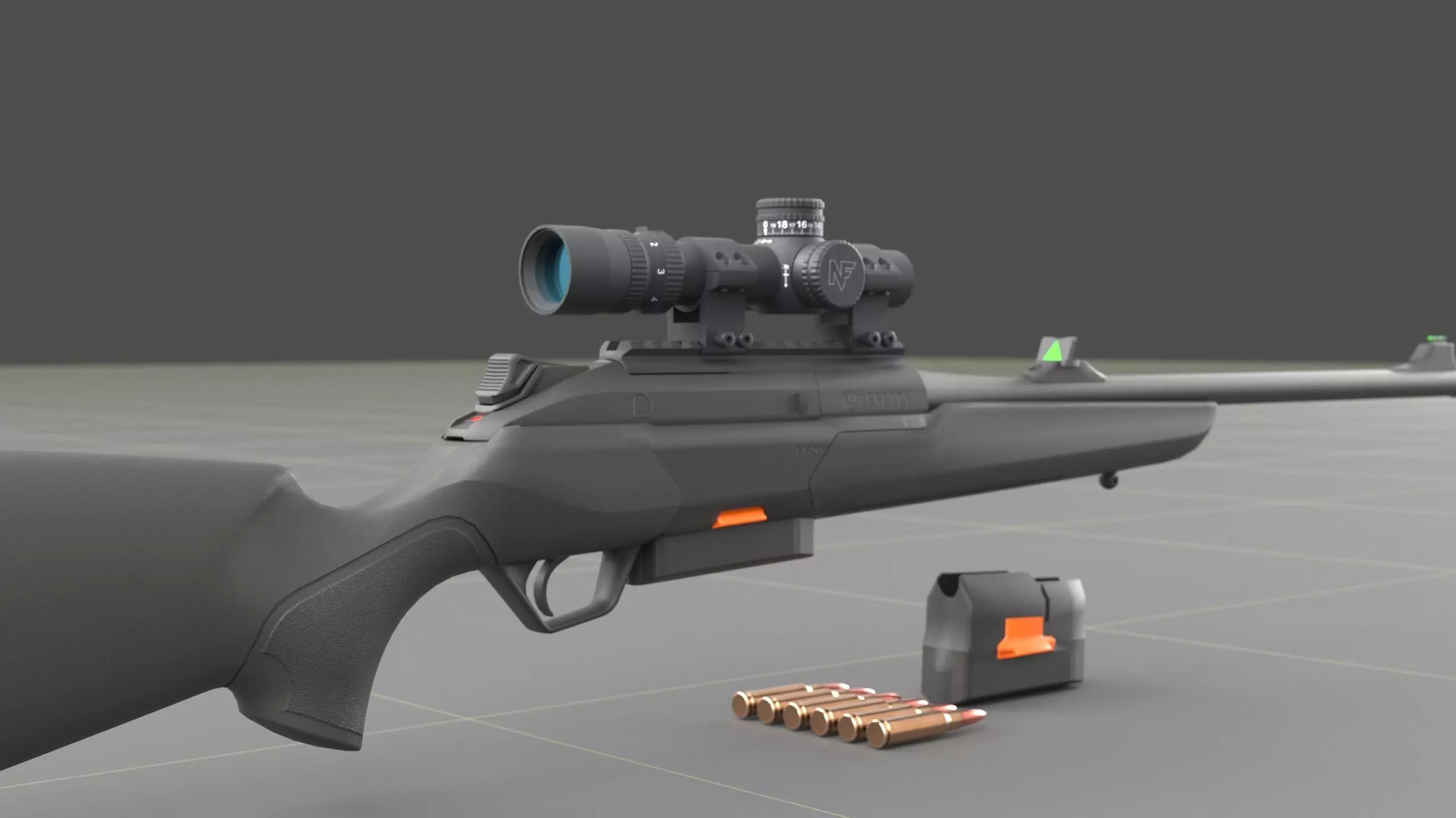 Beretta BRX-1 Low-poly 3D model_3