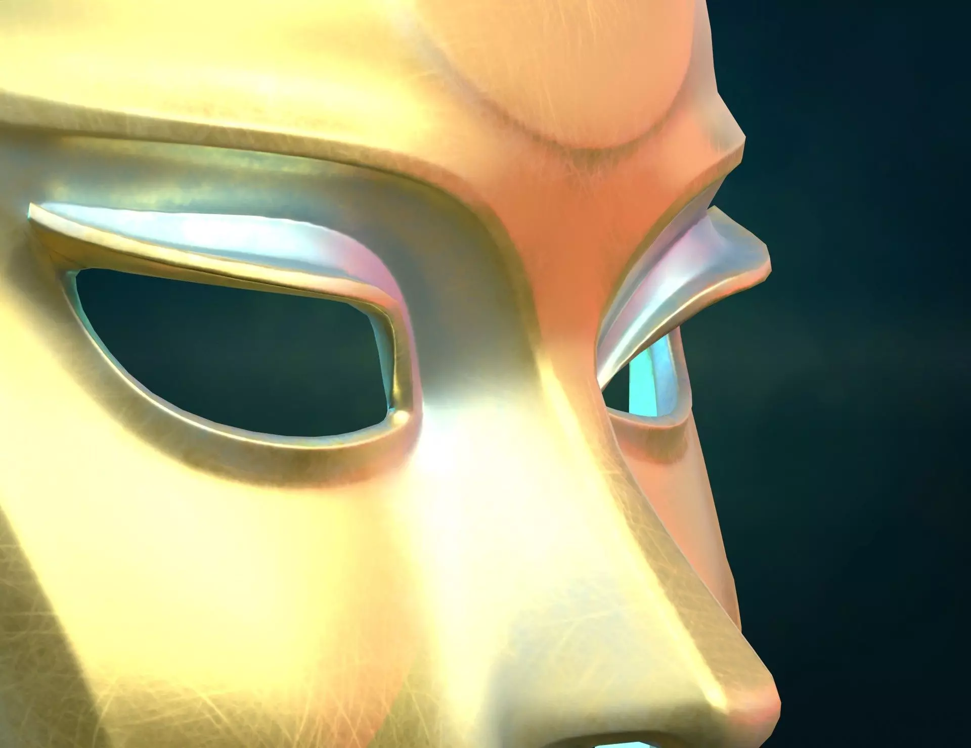 Female woman Mask PBR Low-poly 3D model_4