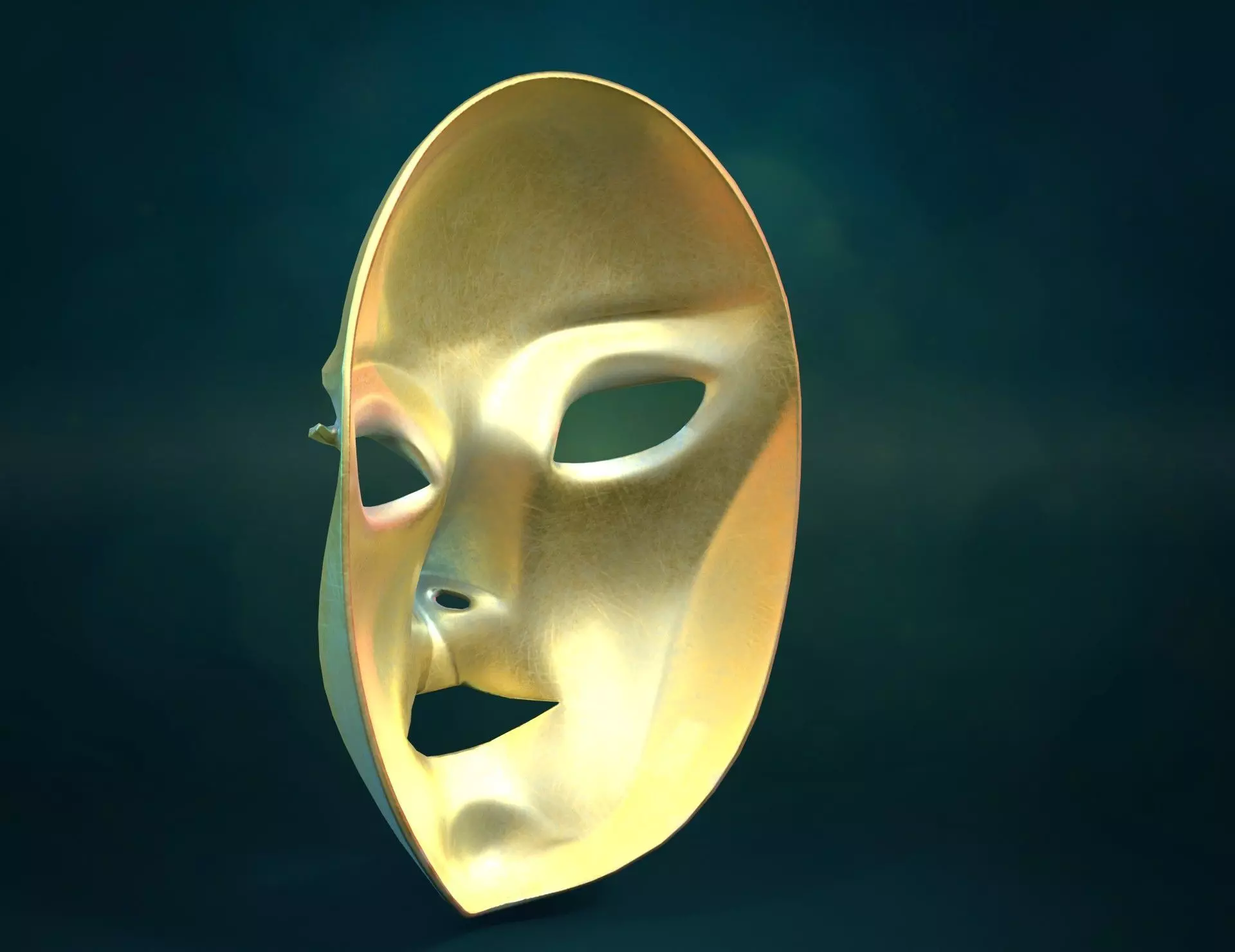 Female woman Mask PBR Low-poly 3D model_5