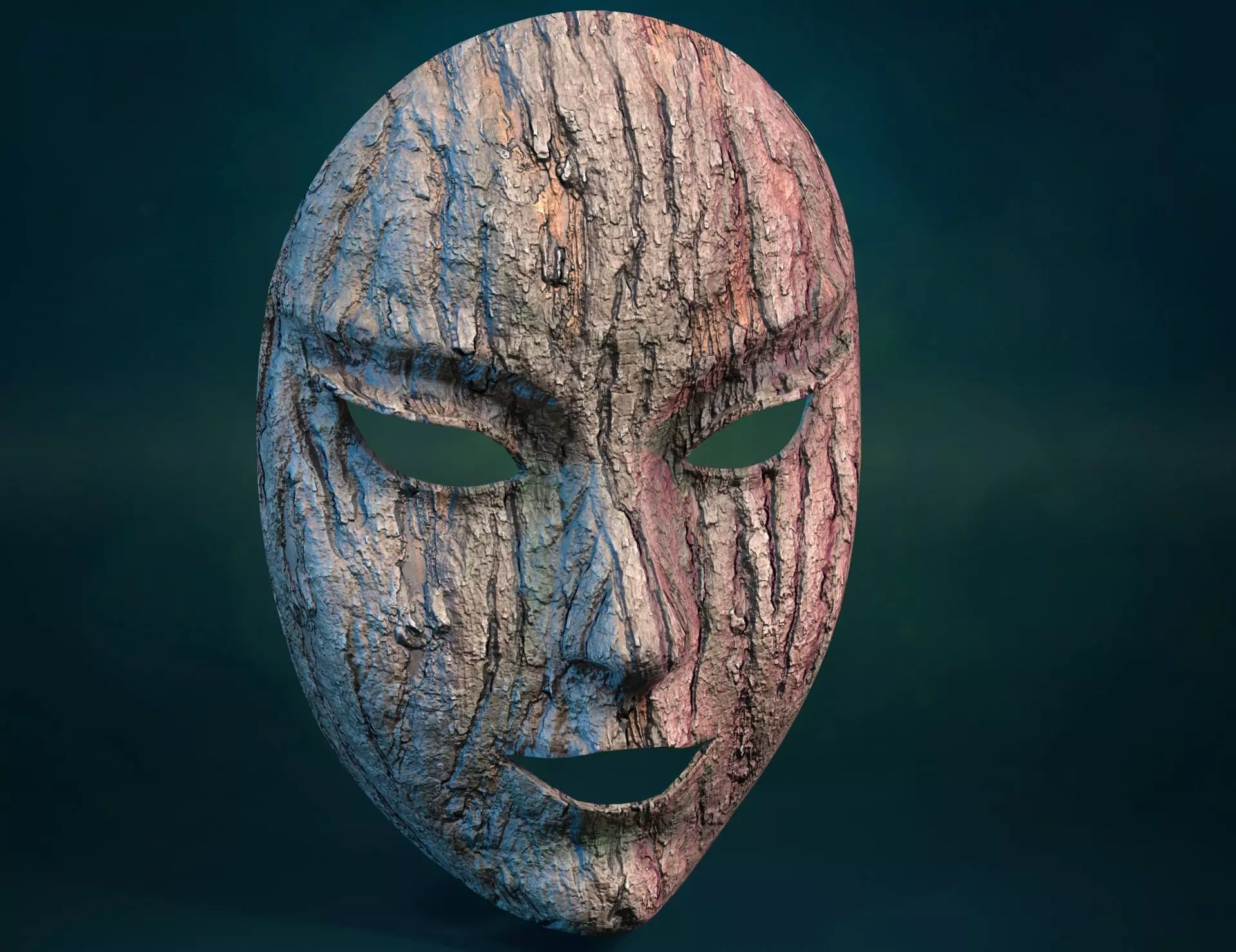 Female woman Mask PBR Low-poly 3D model_6