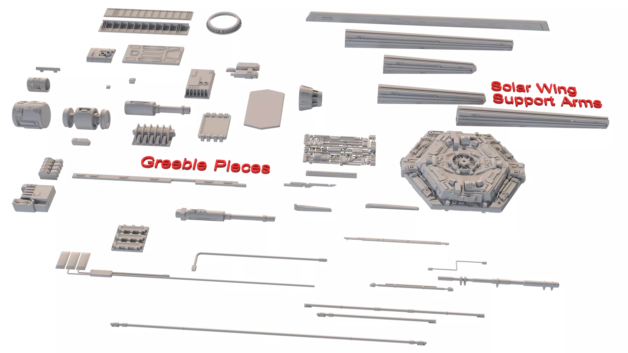 TIE Starfighter Kit Bash Set - 3D Print 3D print model_4