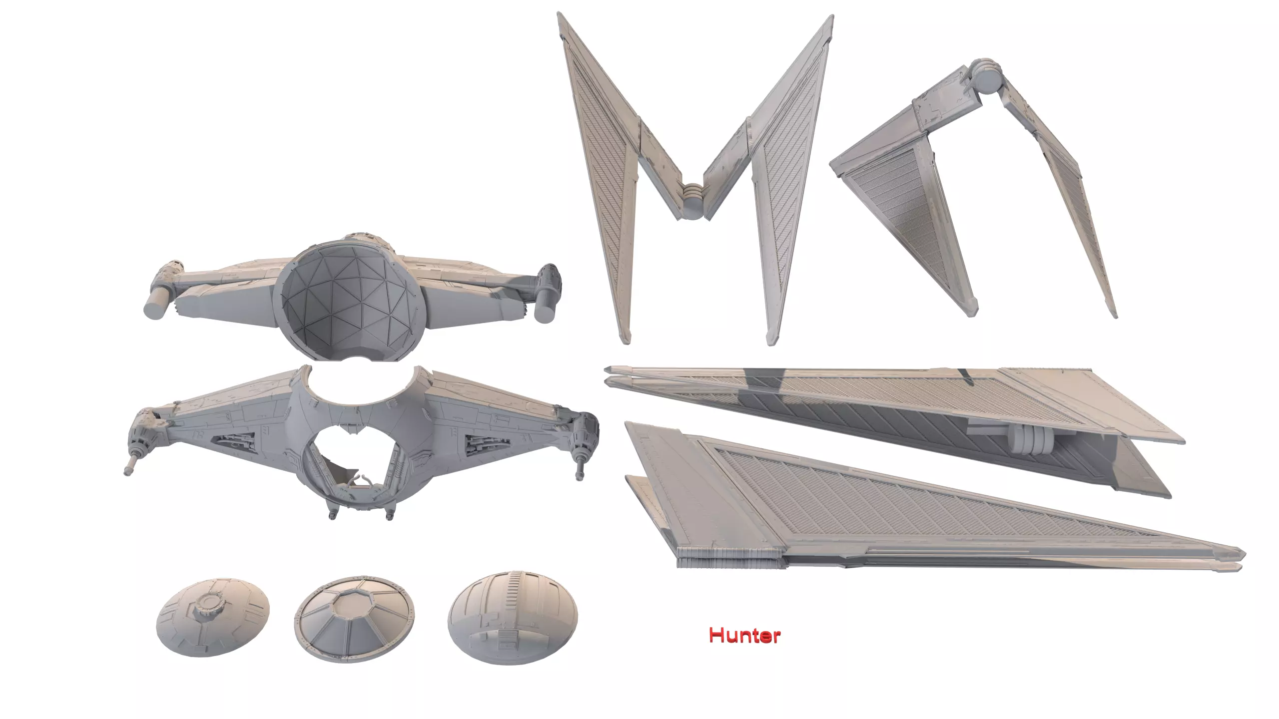 TIE Starfighter Kit Bash Set - 3D Print 3D print model_21