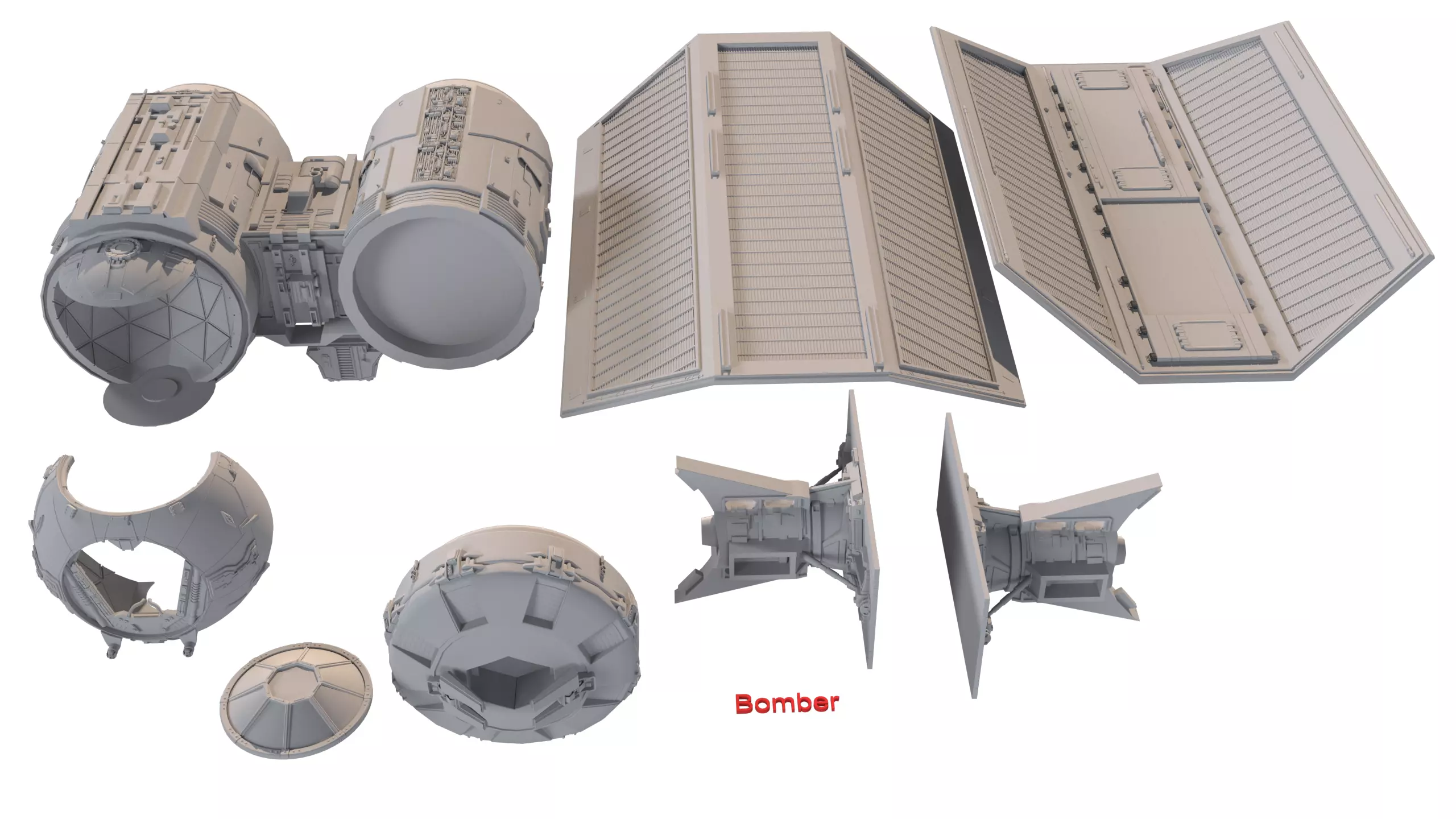 TIE Starfighter Kit Bash Set - 3D Print 3D print model_13