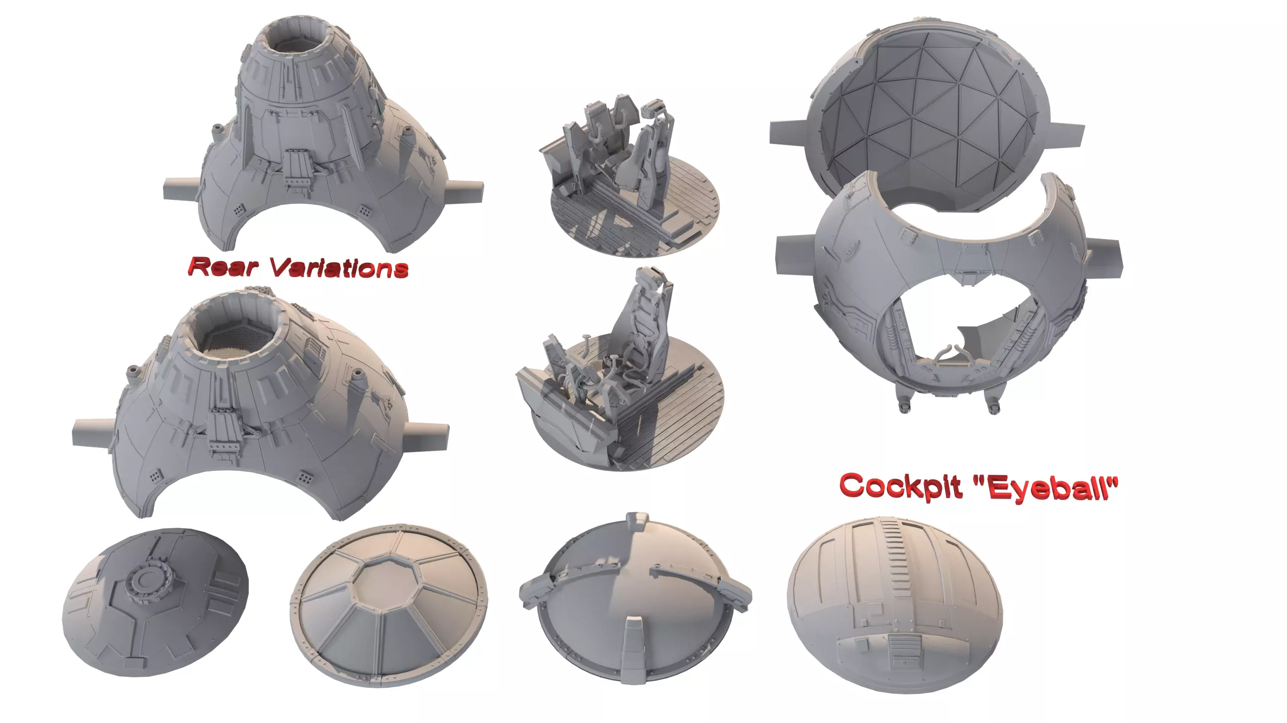 TIE Starfighter Kit Bash Set - 3D Print 3D print model_5