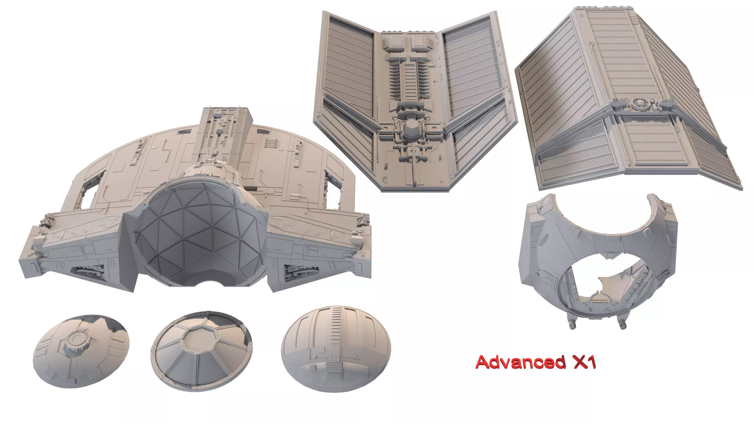 TIE Starfighter Kit Bash Set - 3D Print 3D print model_11