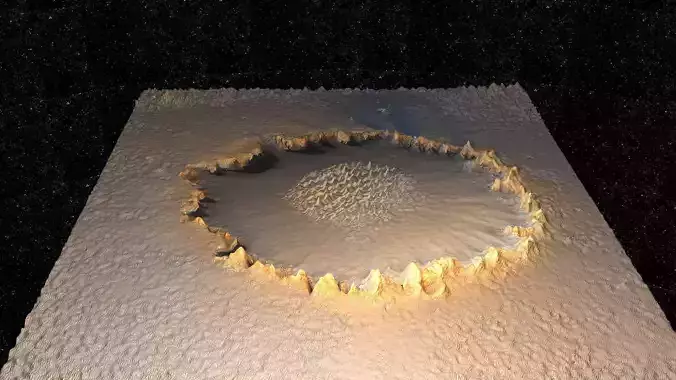 Victoria Crater 3D model