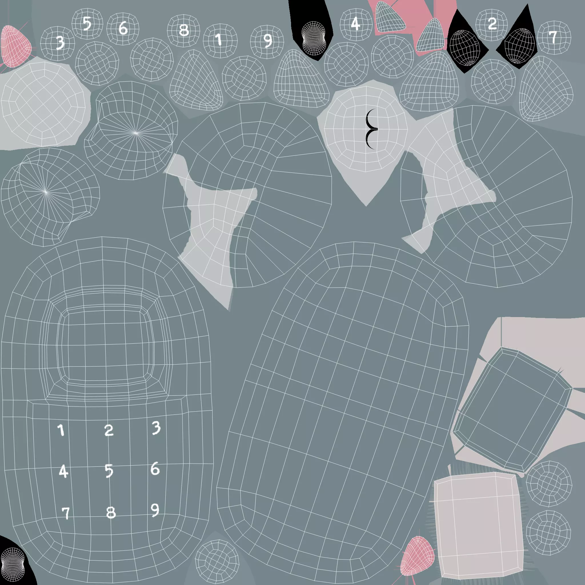 Wolf Phone Toy Low-poly 3D model_7