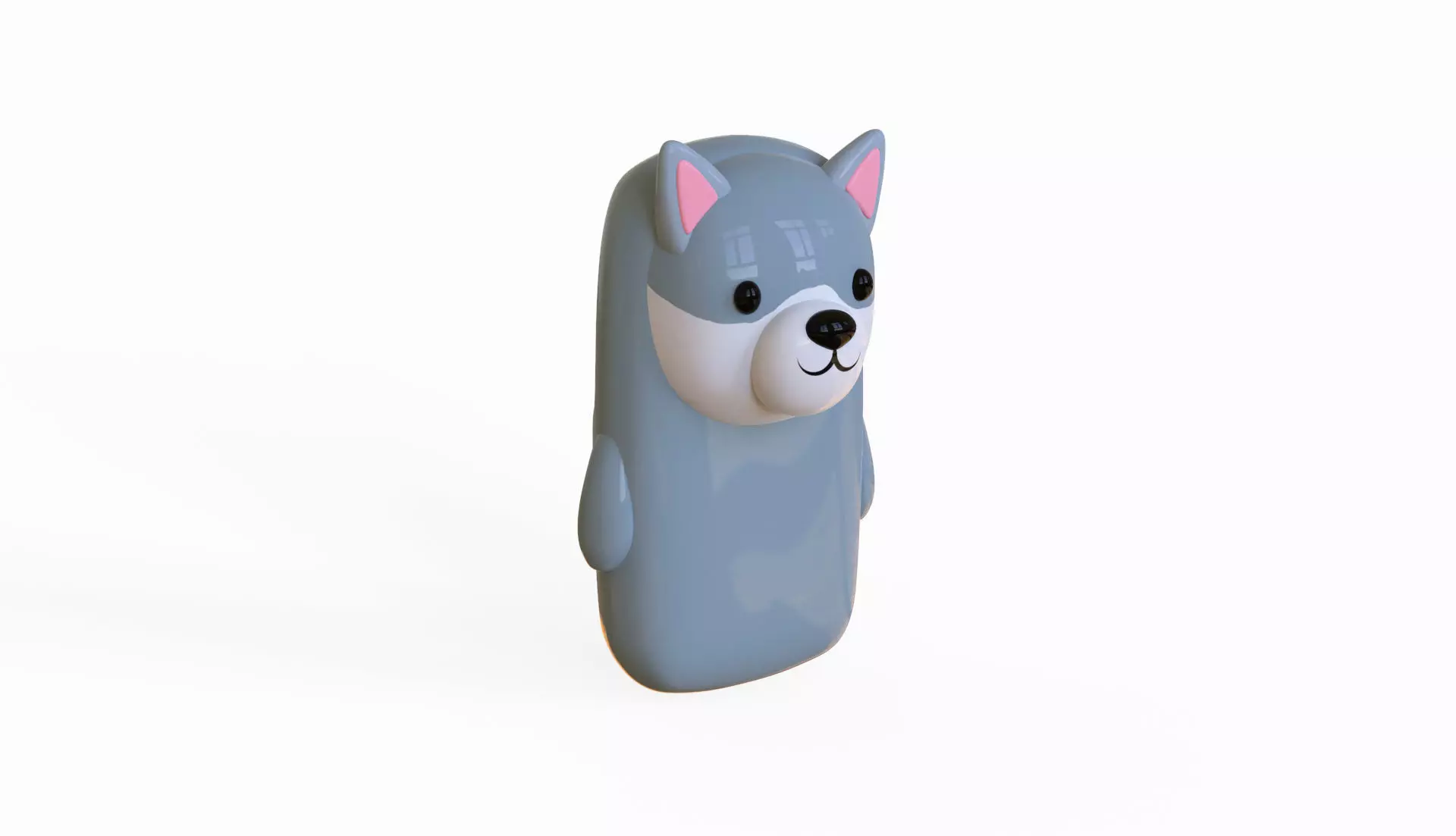 Wolf Phone Toy Low-poly 3D model_3