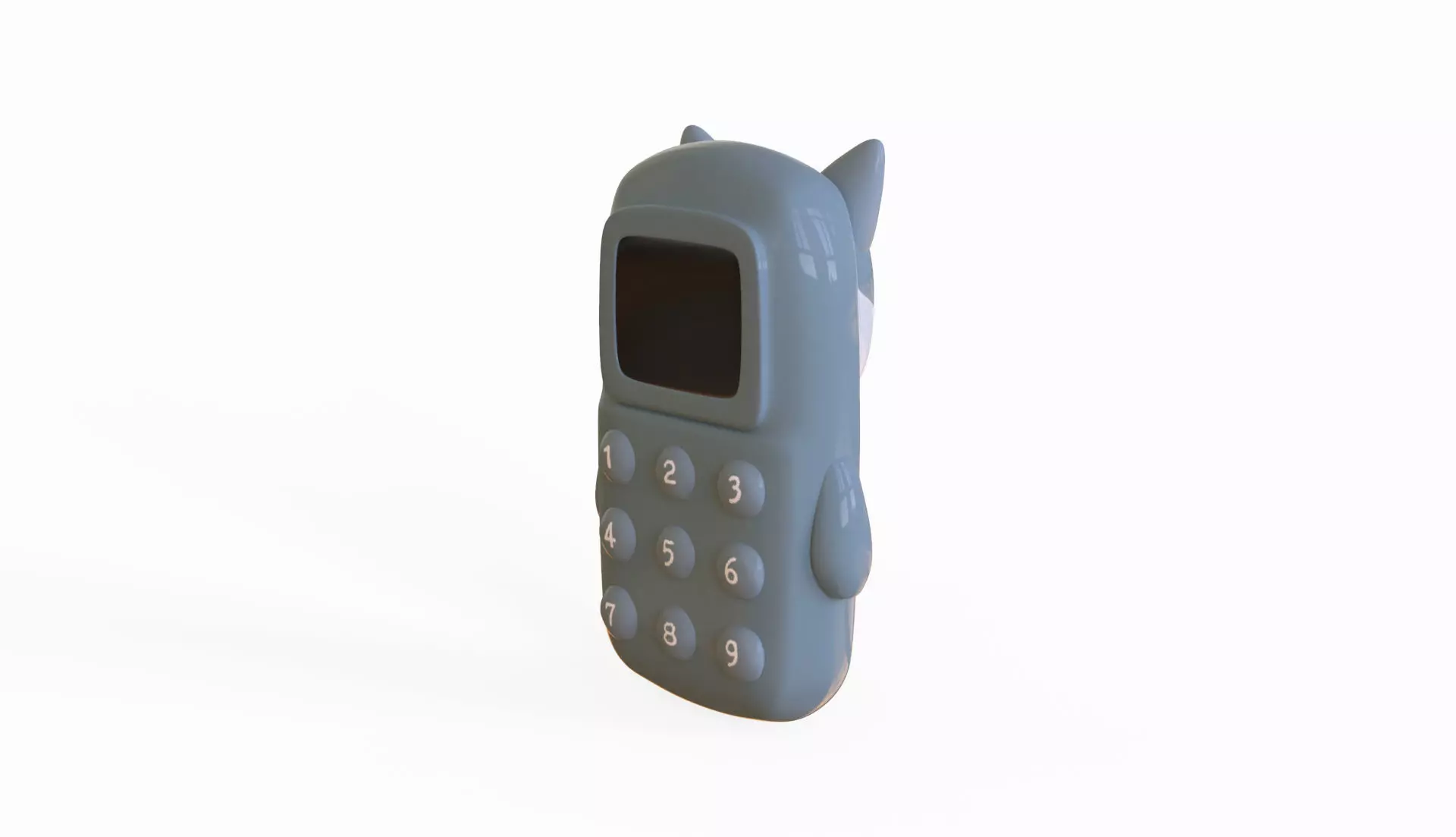 Wolf Phone Toy Low-poly 3D model_1