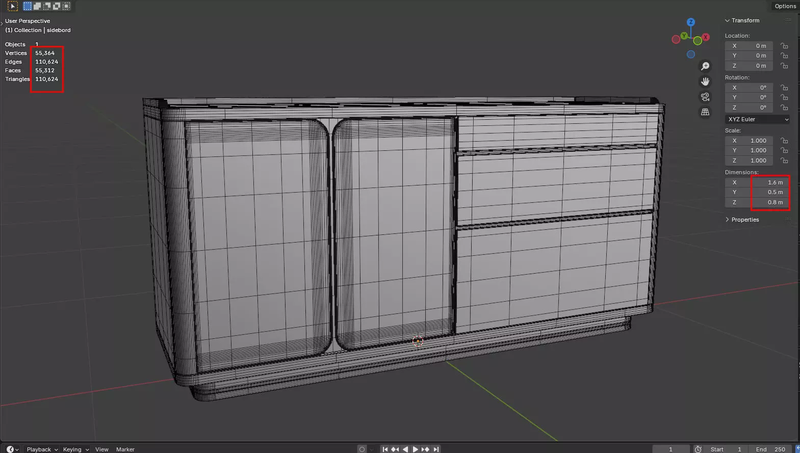 MODERN SIDEBORD ZH 3D model_4