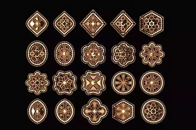 A Collection of Ornate and Detailed Stud Earrings