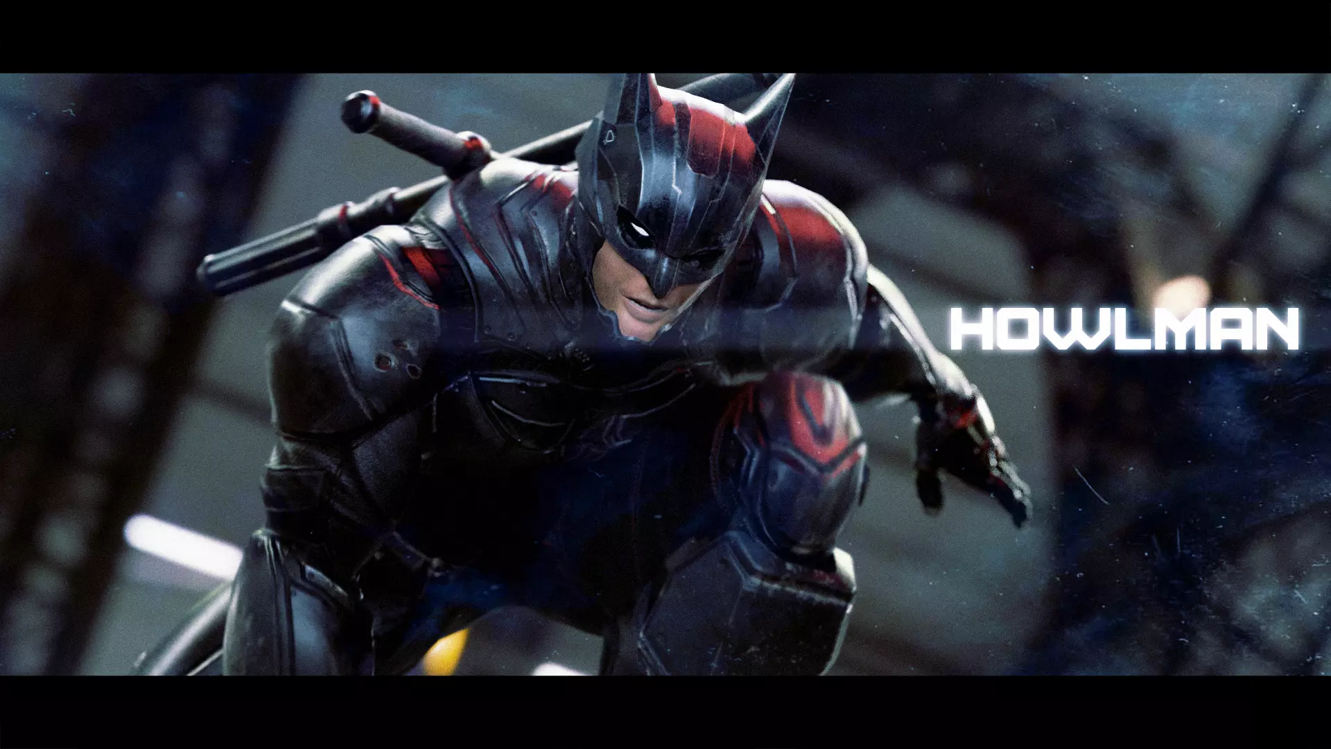 Male Superhero Game Character - Howlman Low-poly 3D model_1