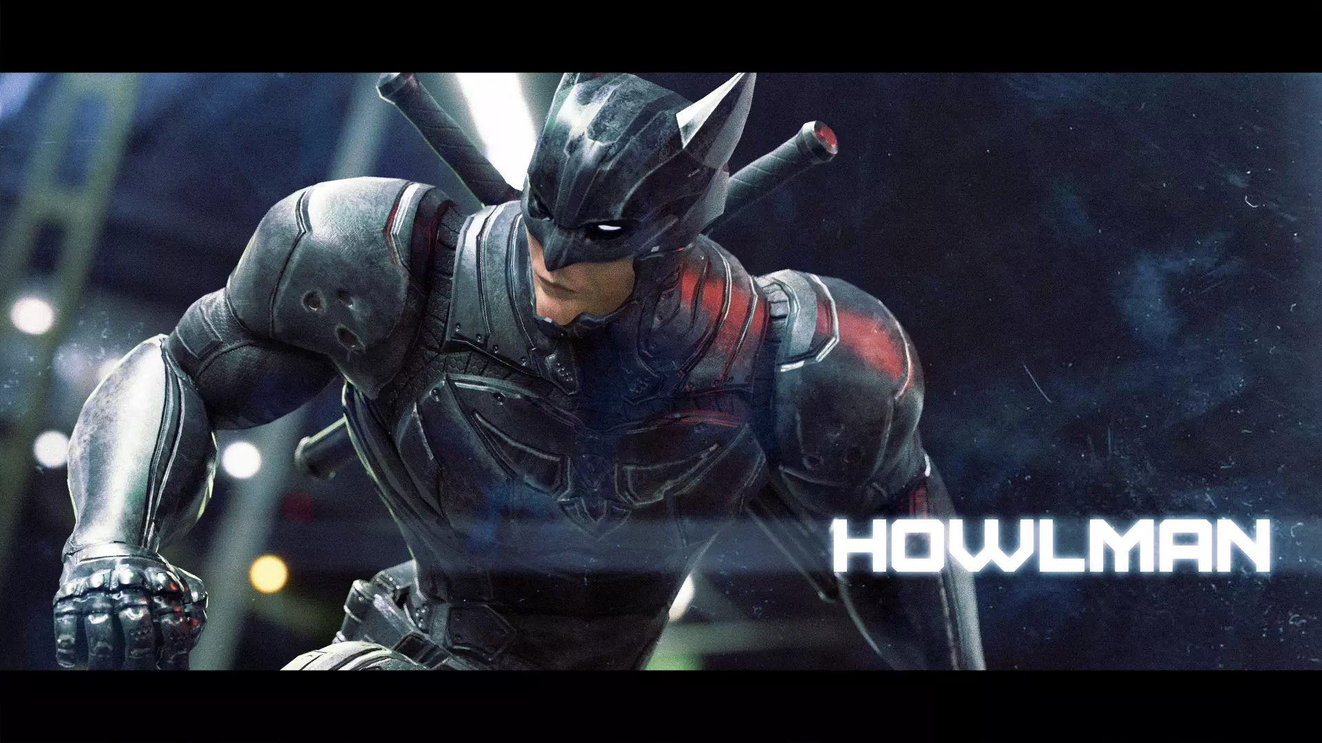 Male Superhero Game Character - Howlman Low-poly 3D model_2