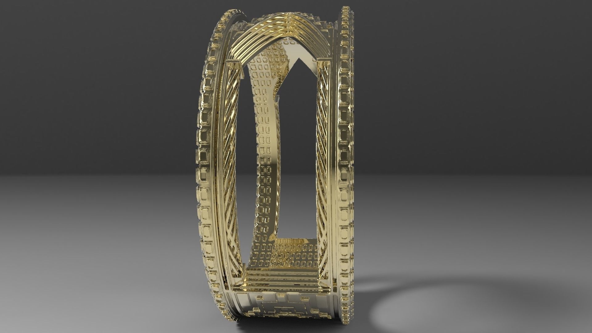 Castle Ring Free 3D print model_2