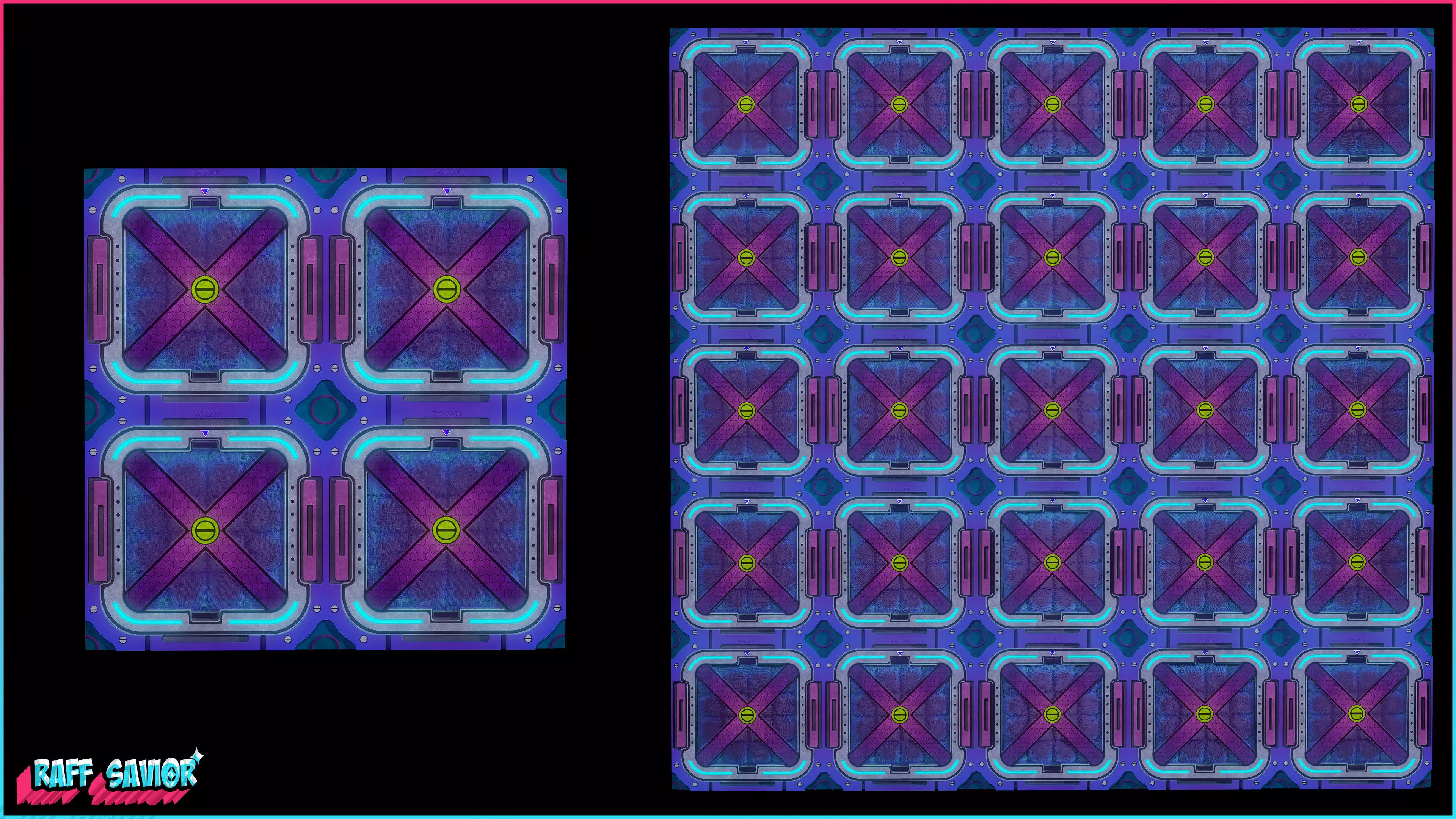 Neon Panel 3D model_1