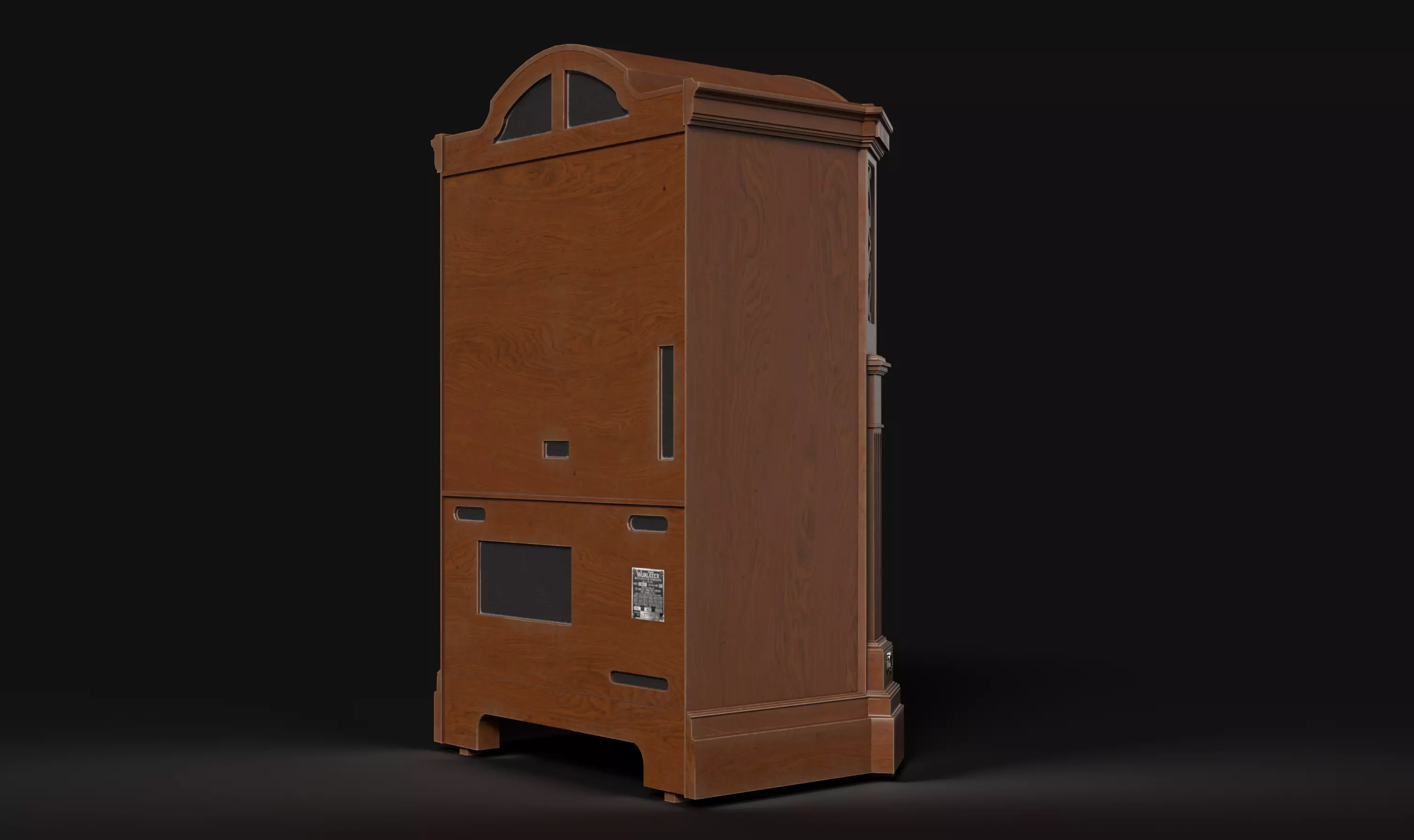 Vintage Wurlitzer 780 Jukebox  Low-poly 3D model_6