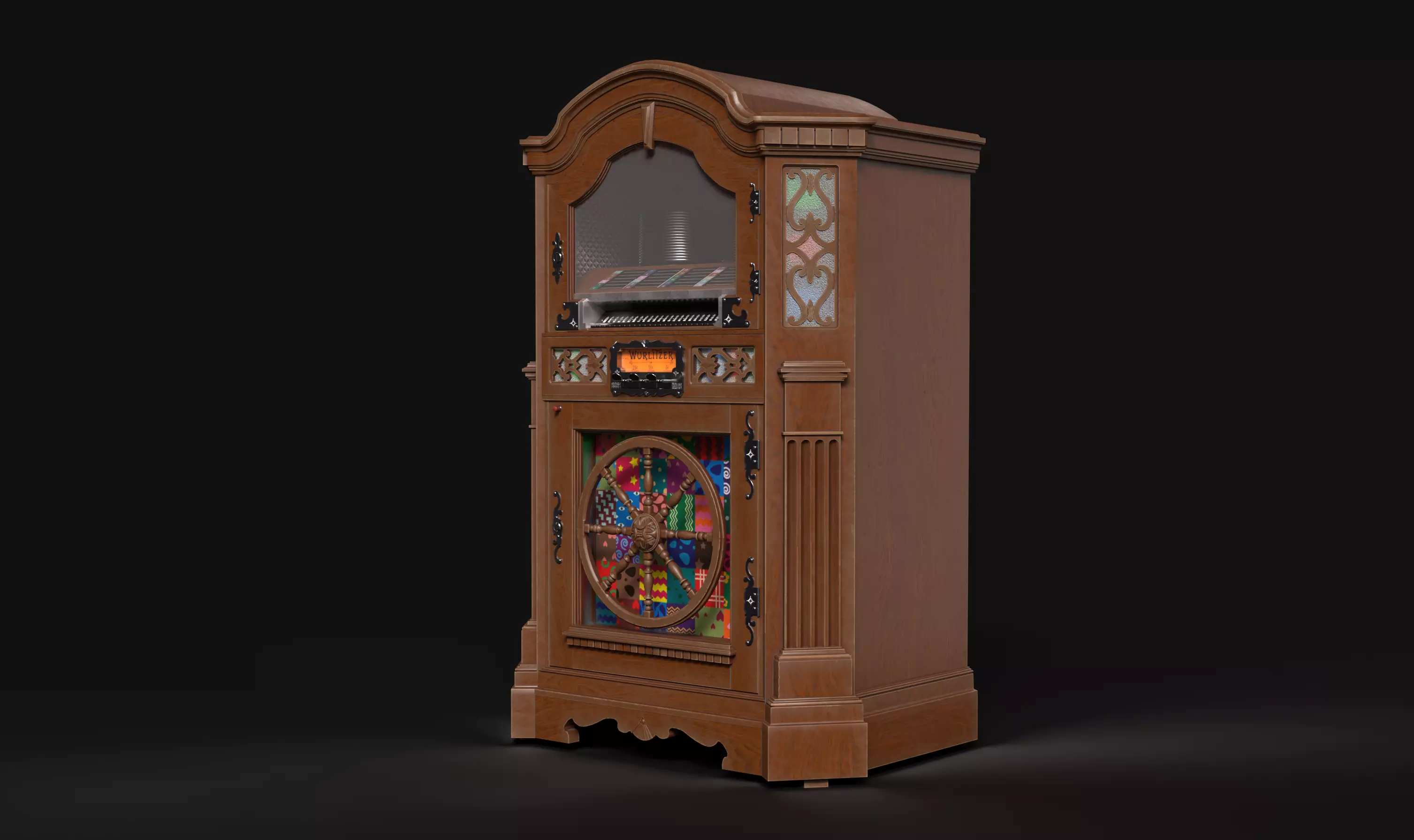Vintage Wurlitzer 780 Jukebox  Low-poly 3D model_10