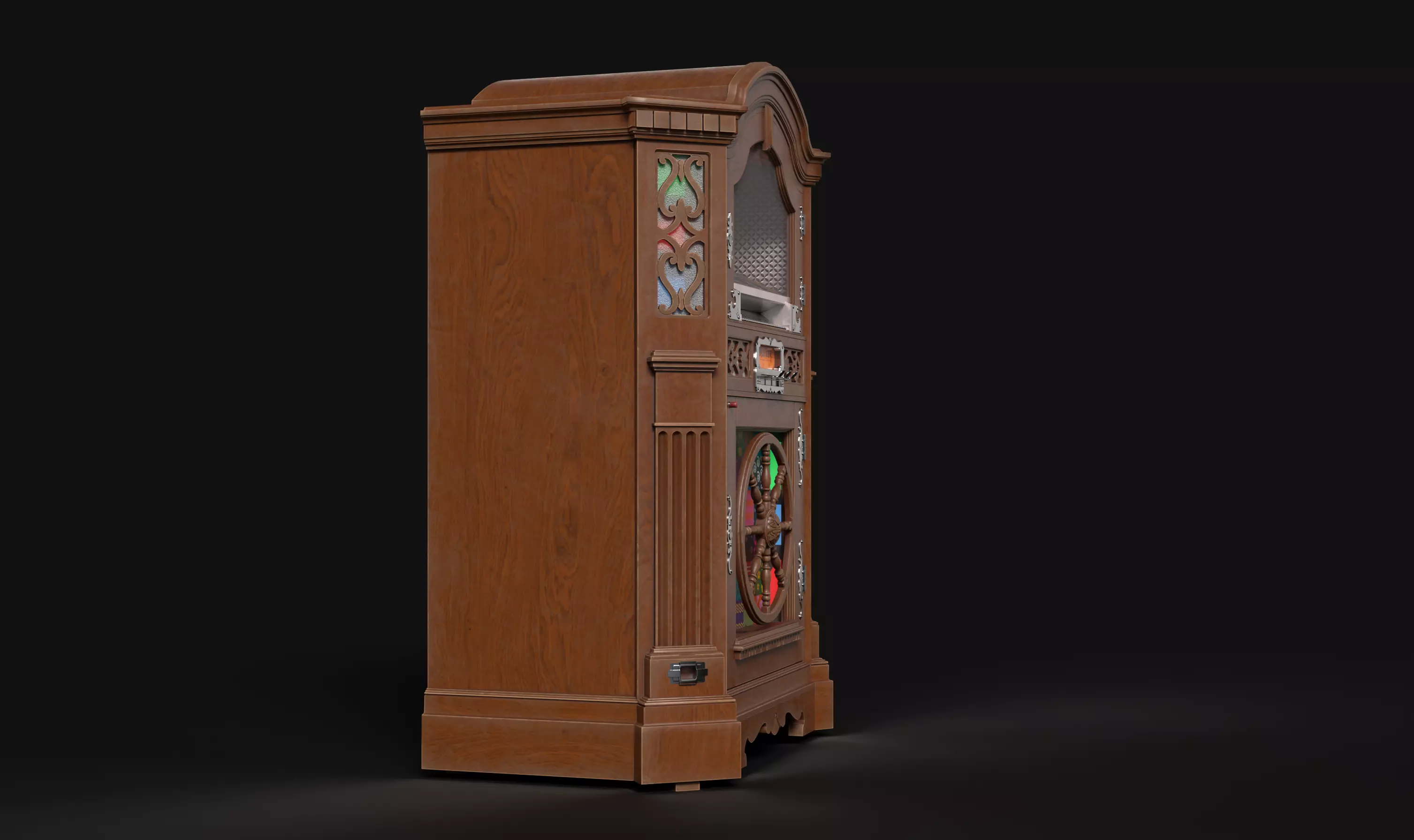 Vintage Wurlitzer 780 Jukebox  Low-poly 3D model_5