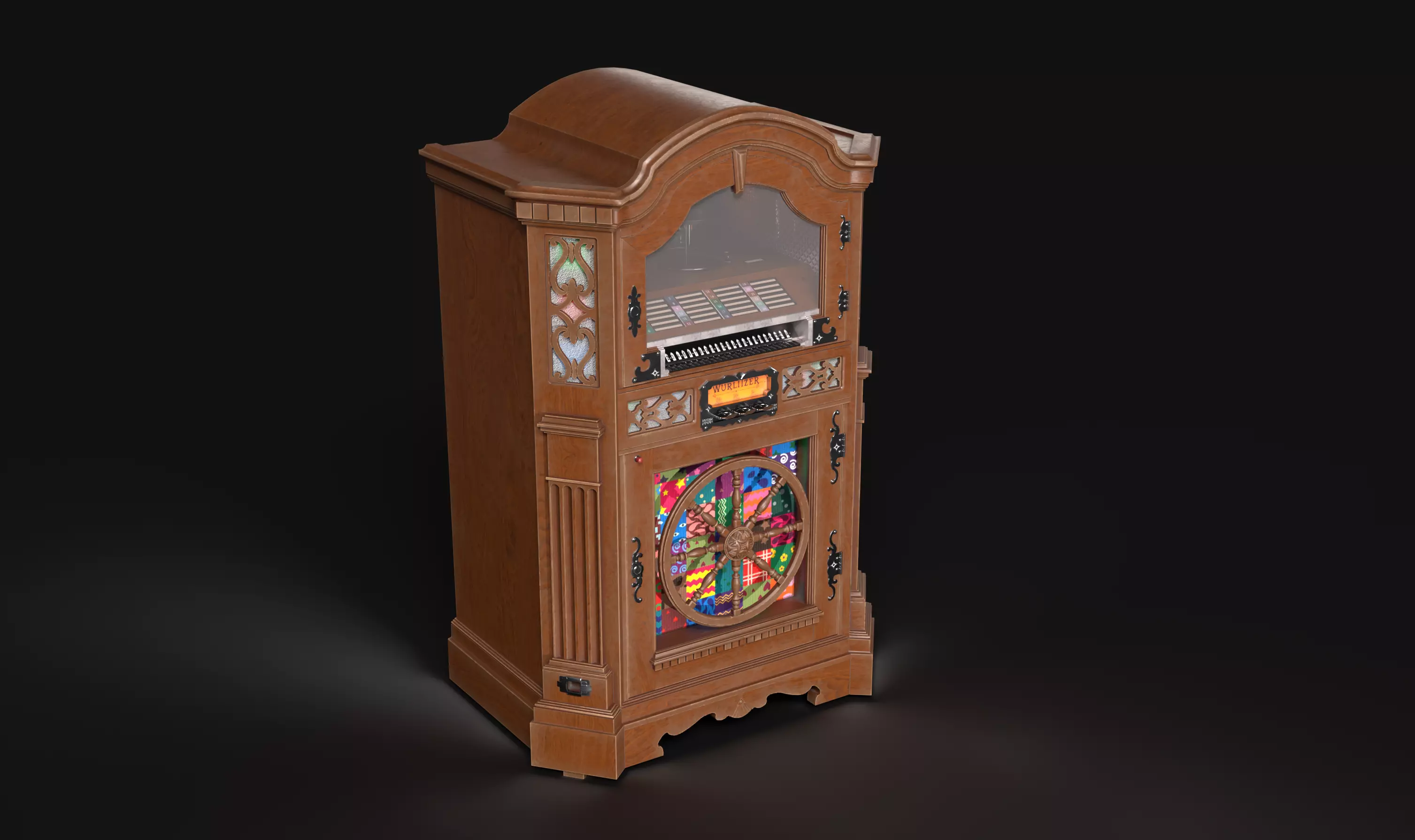 Vintage Wurlitzer 780 Jukebox  Low-poly 3D model_9