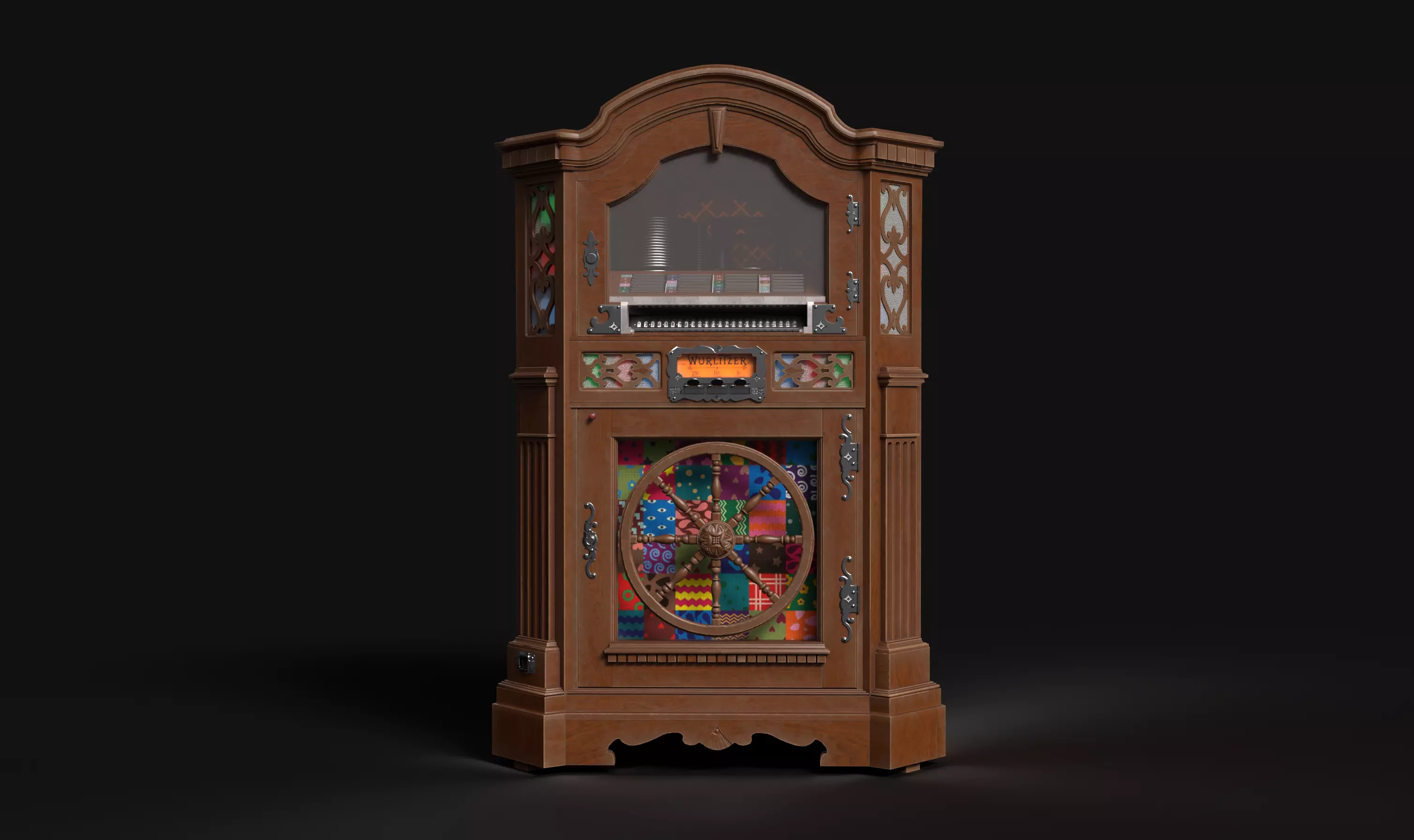 Vintage Wurlitzer 780 Jukebox  Low-poly 3D model_3