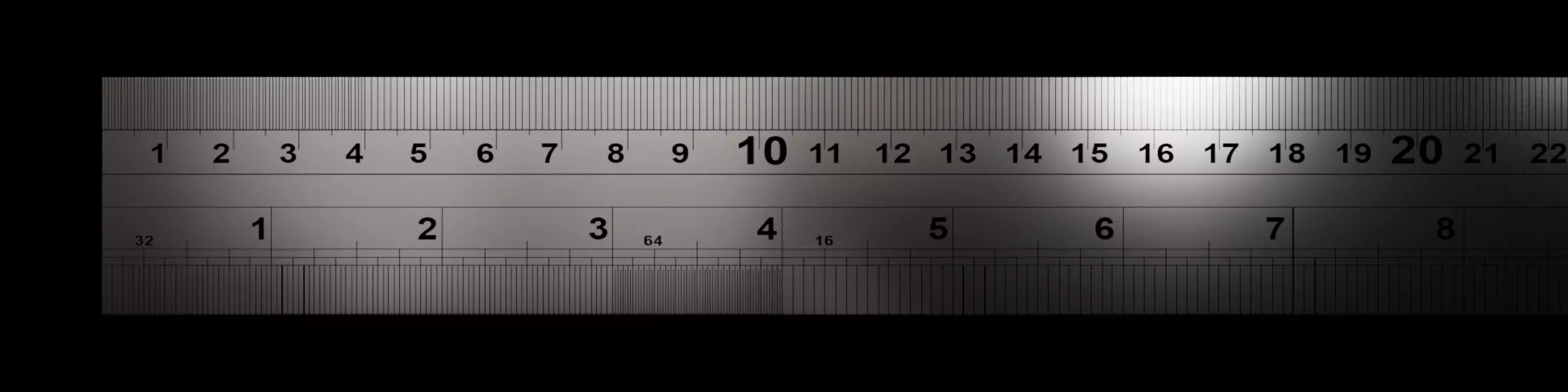 Stainless Steel Ruler 100cm 40inch Metric and Imperial Scale Low-poly 3D model_1