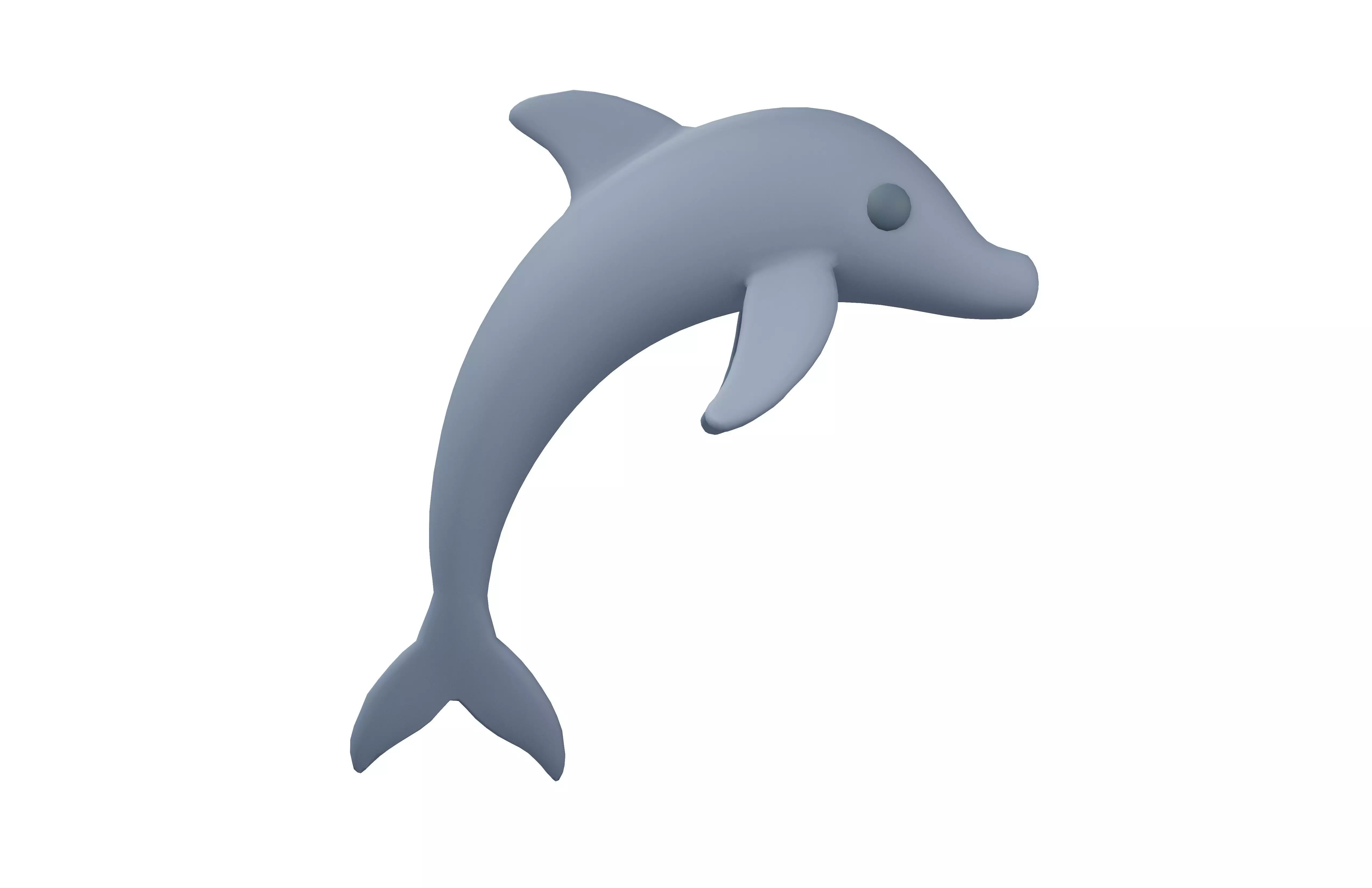 Dolphin Icon v1 003 Low-poly 3D model_1