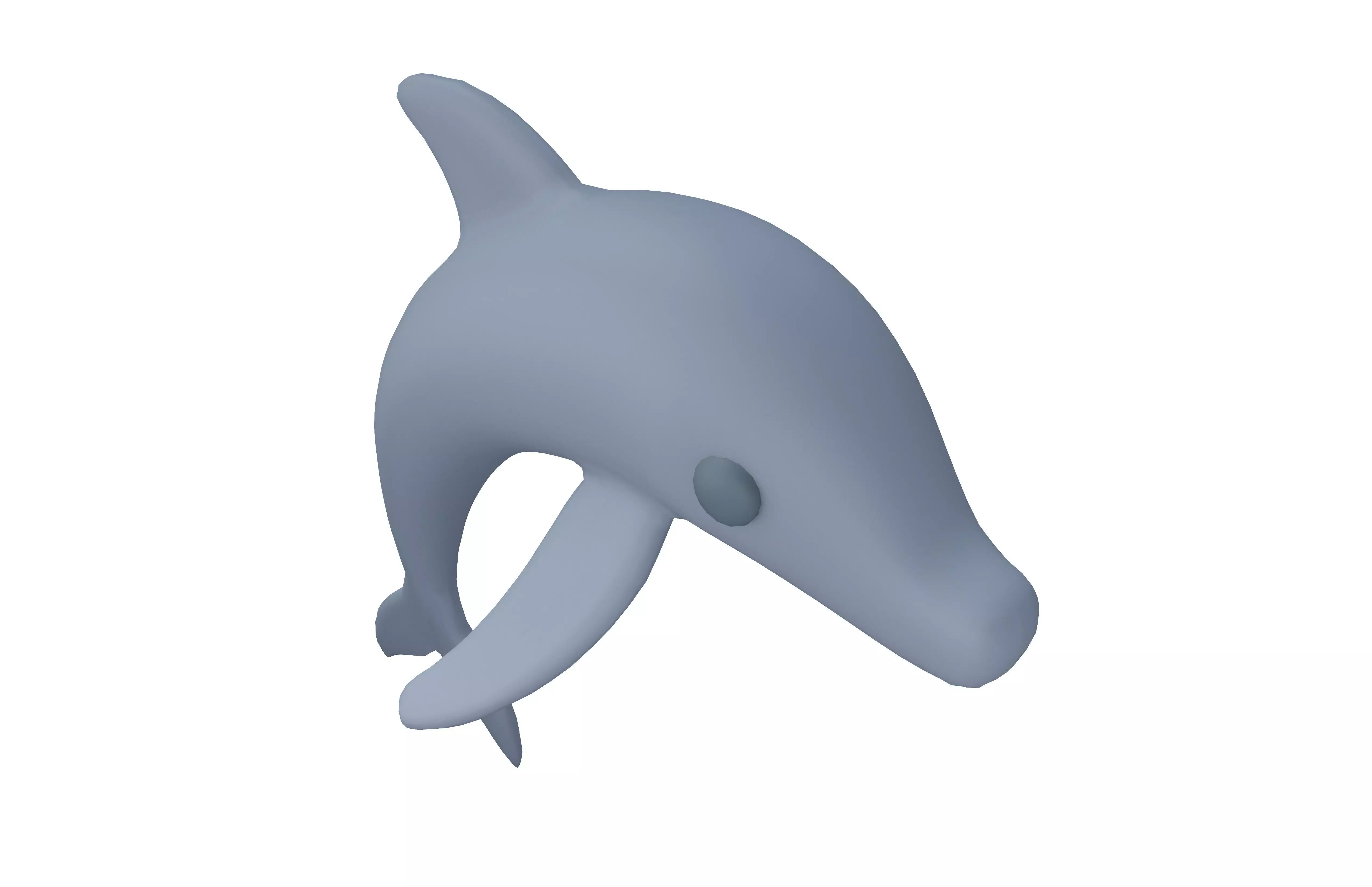 Dolphin Icon v1 003 Low-poly 3D model_2