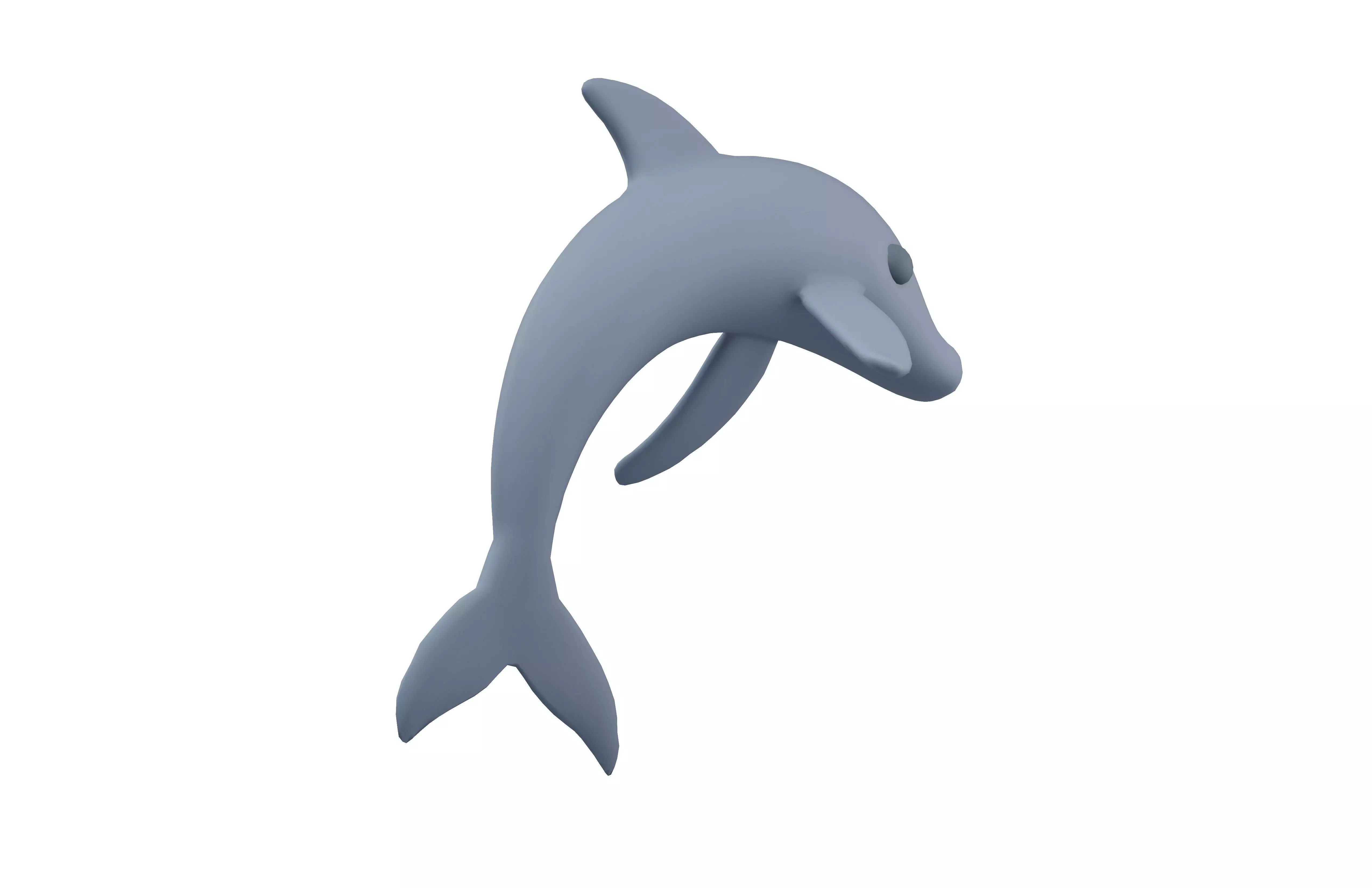 Dolphin Icon v1 003 Low-poly 3D model_3