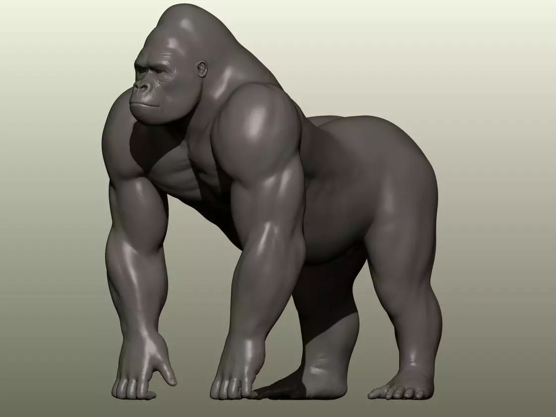 Gorilla 3D Model 3D print model_2