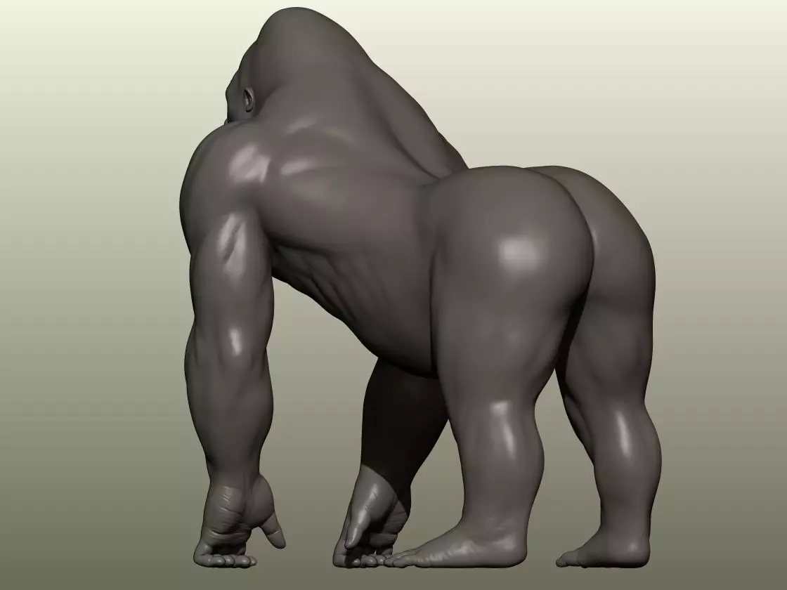Gorilla 3D Model 3D print model_3