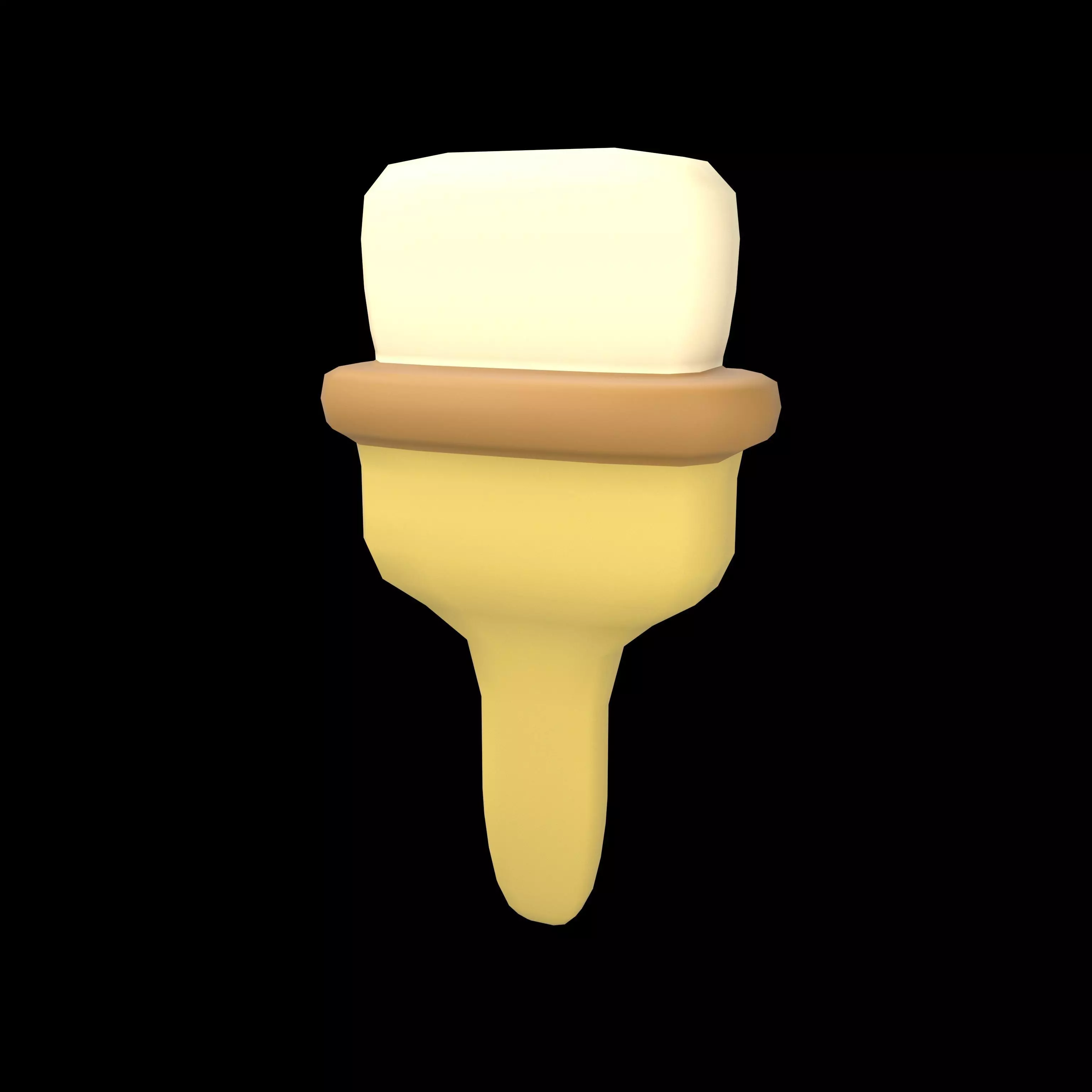 Oil Brush Icon v1 001 Low-poly 3D model_0