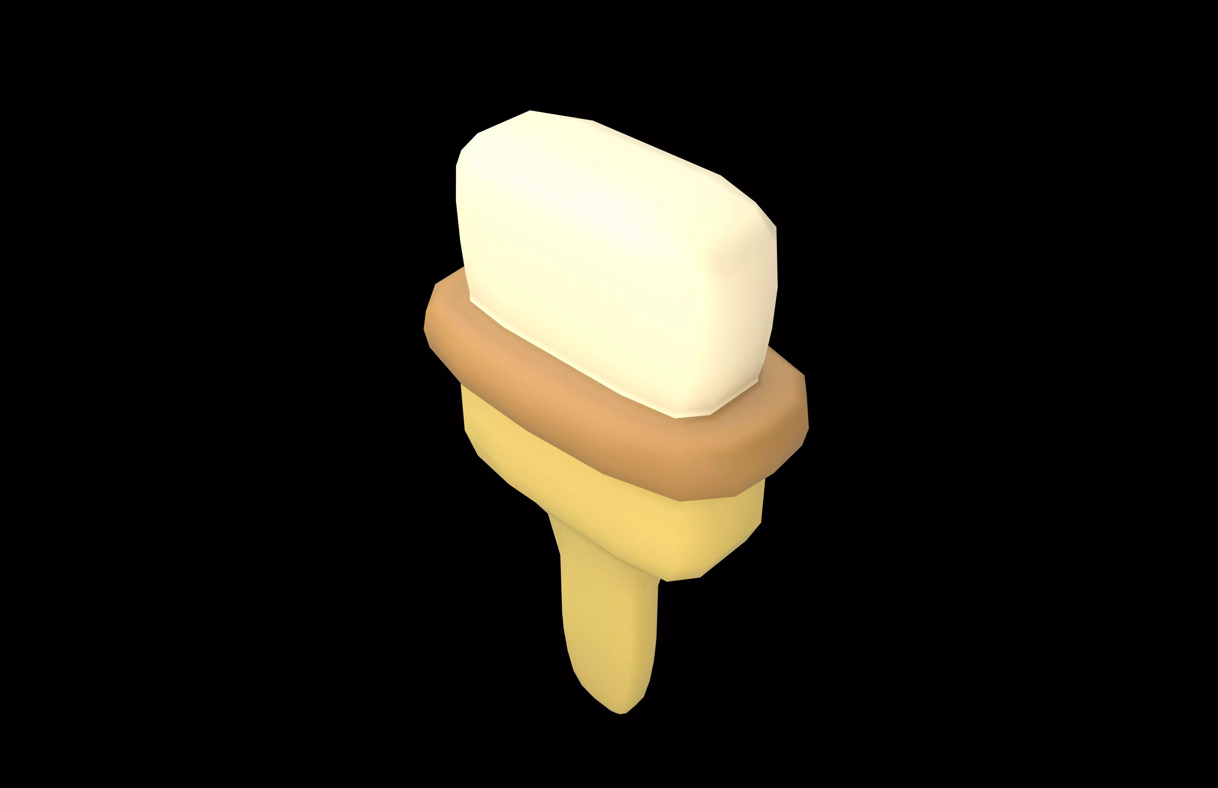 Oil Brush Icon v1 001 Low-poly 3D model_2