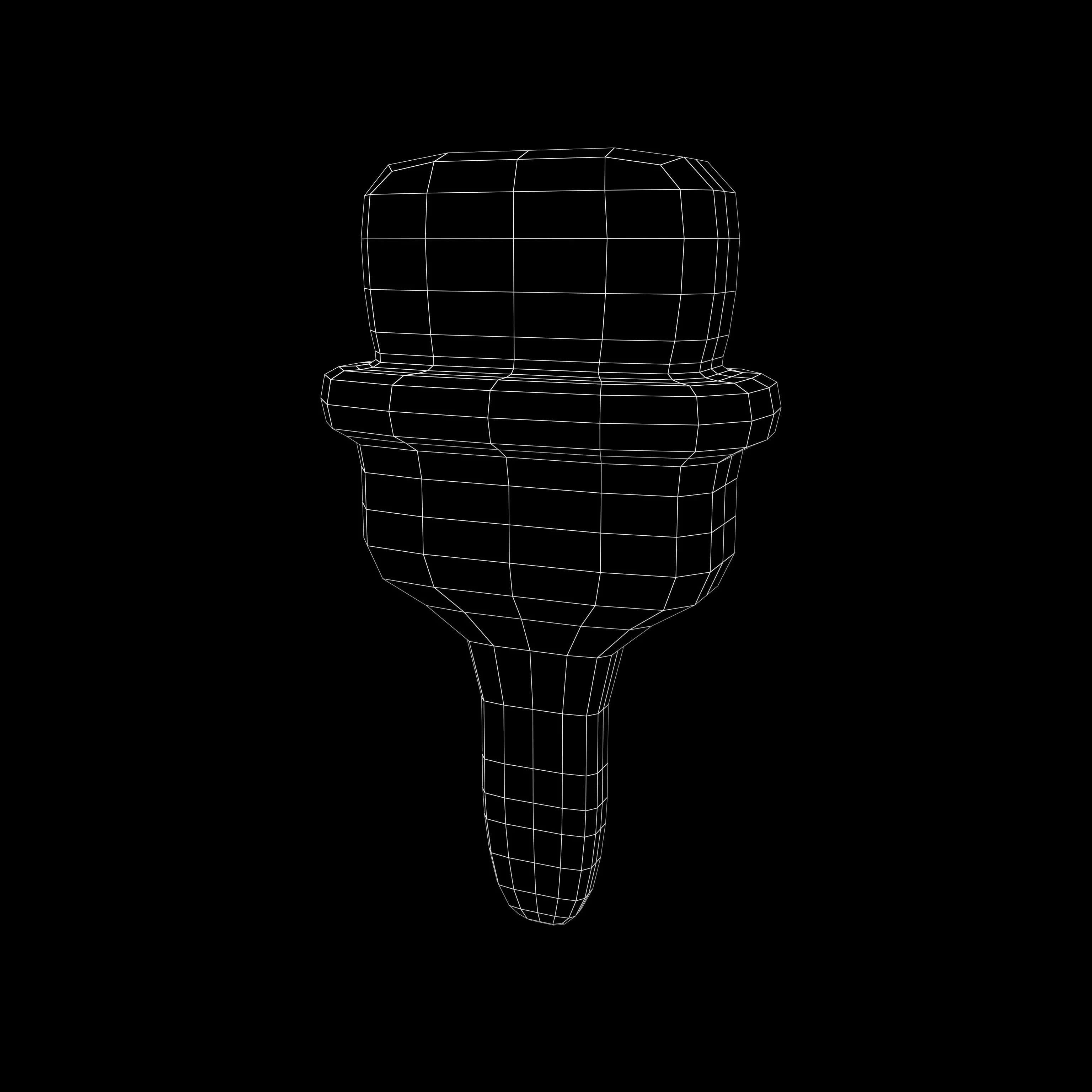 Oil Brush Icon v1 001 Low-poly 3D model_4