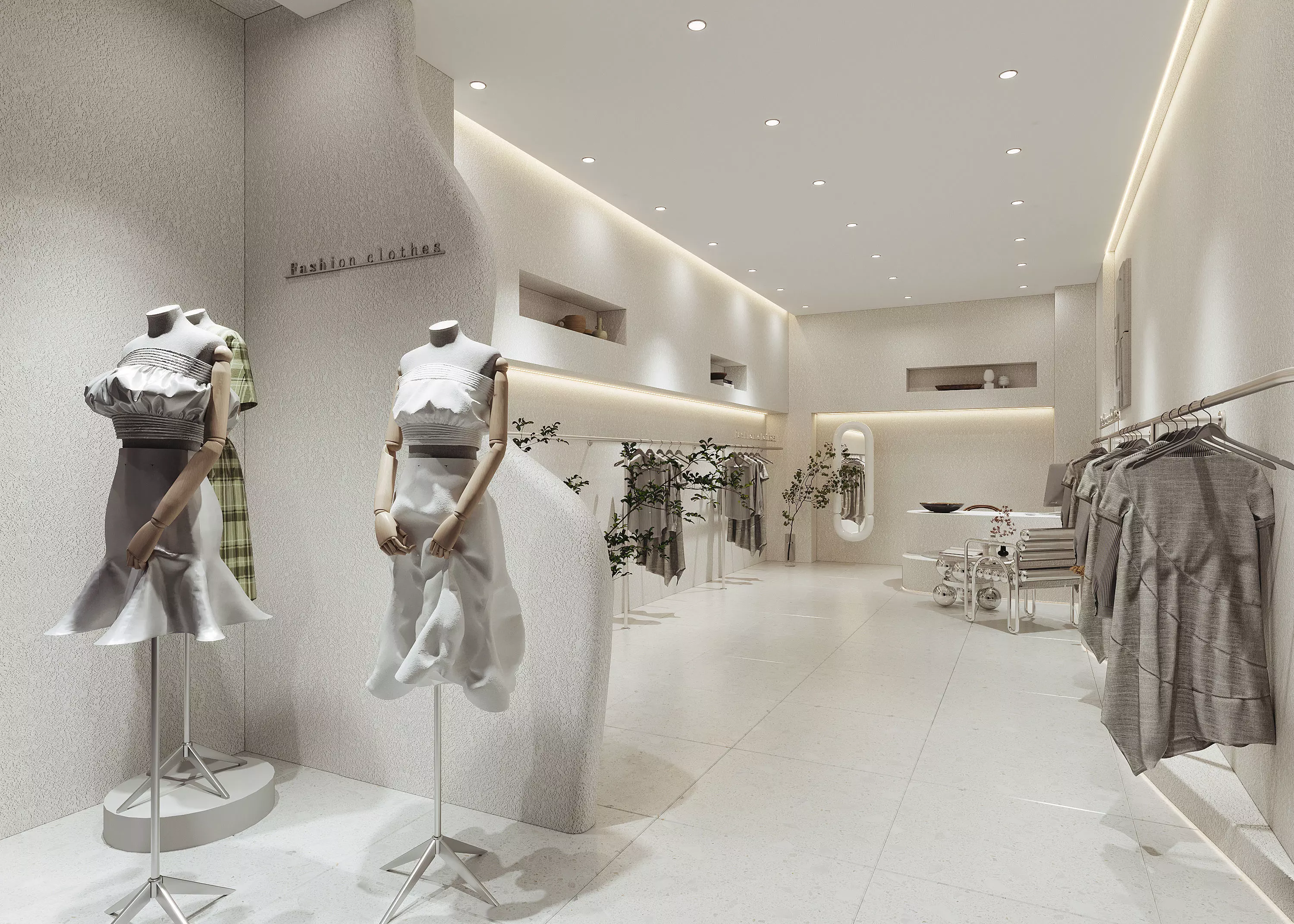 Clothing store 3D model Low-poly 3D model