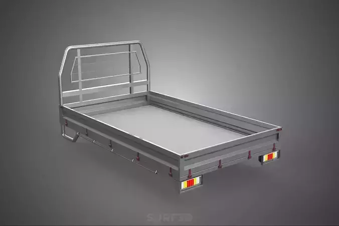 PICKUP TRUCK HEADBOARD STRUCTURE FLAT BED DECK BACK HEAD RACK 3D model