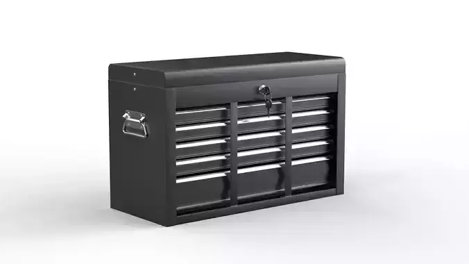 Portable Metal Tool Chest Cabinet 3D model
