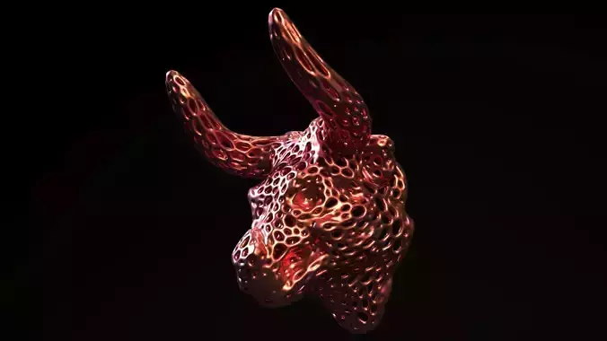 Bull head Voronoi 3D print model