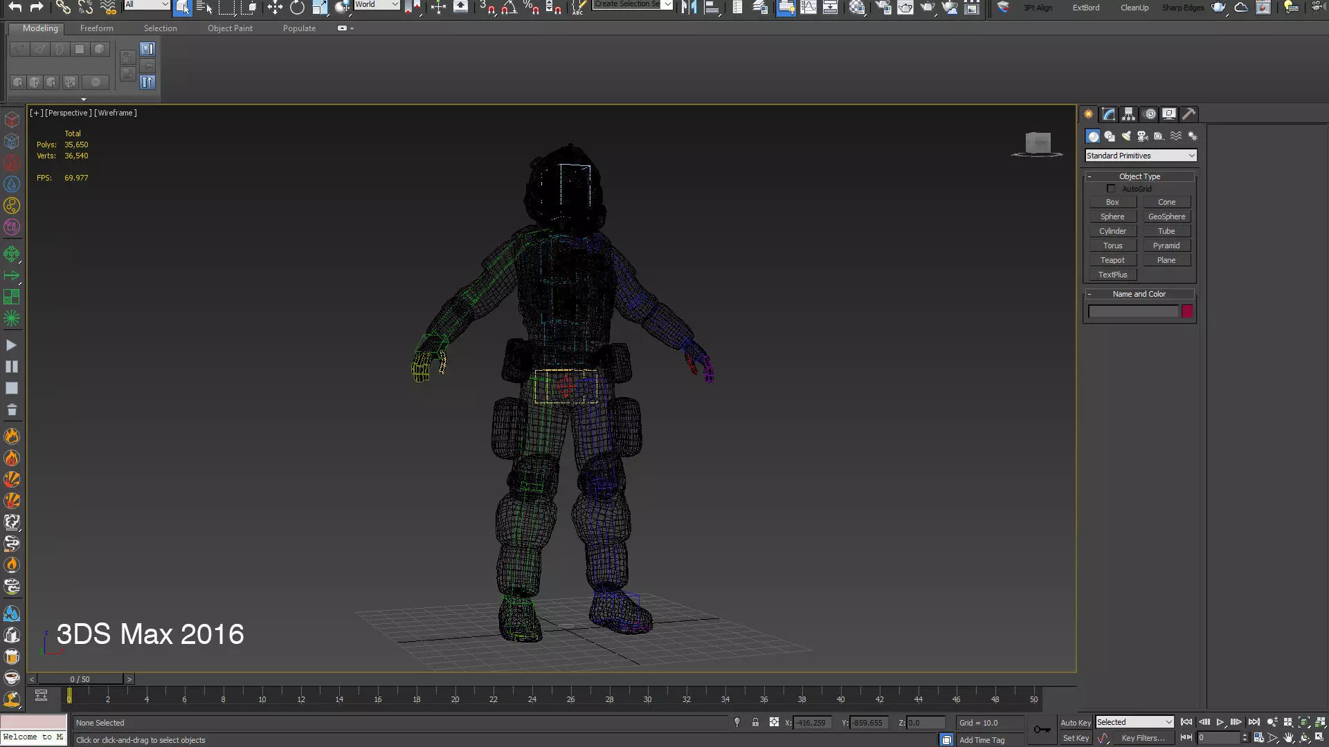 Space Marshal Male Low-poly 3D model_7