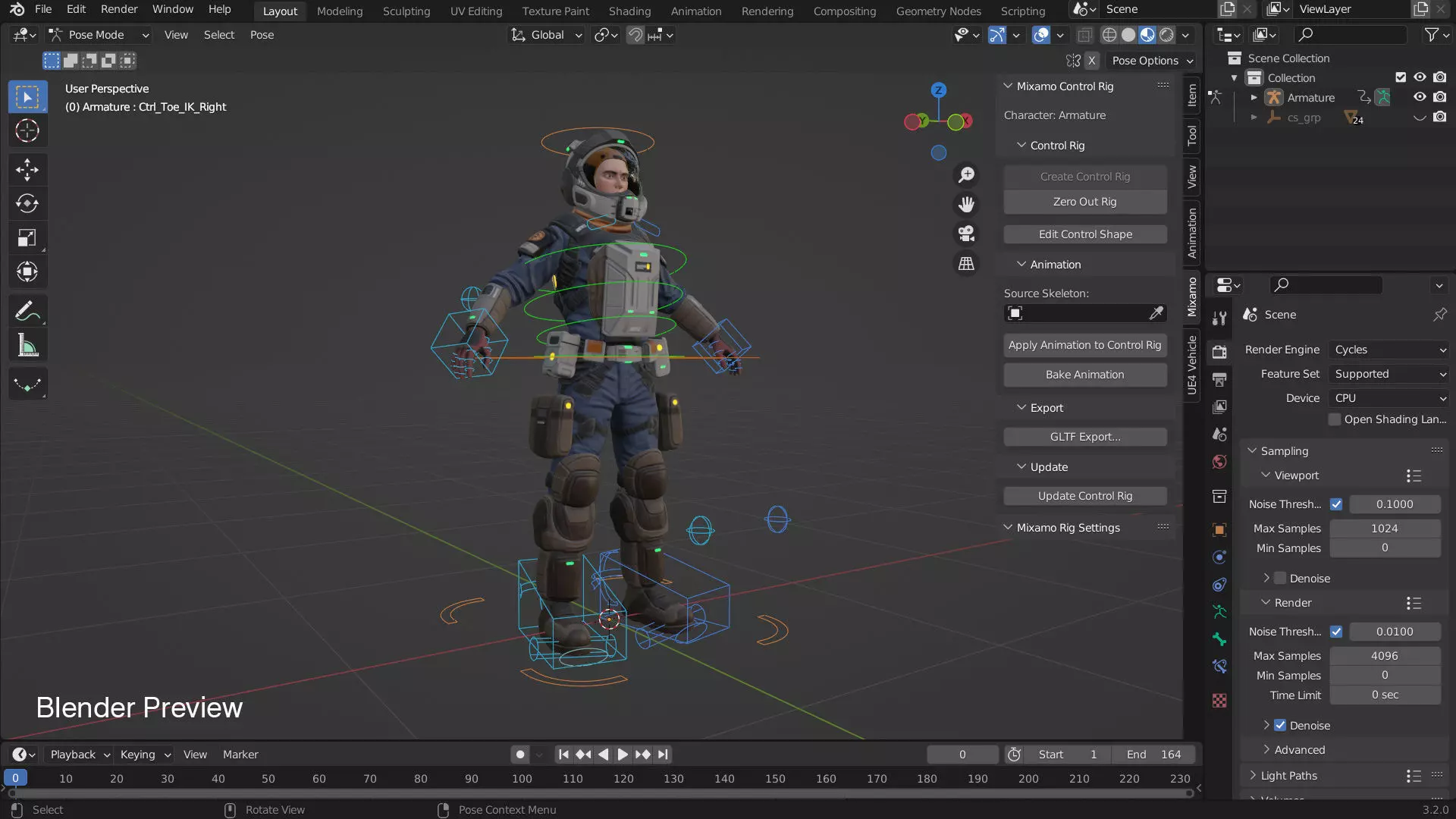 Space Marshal Male Low-poly 3D model_15