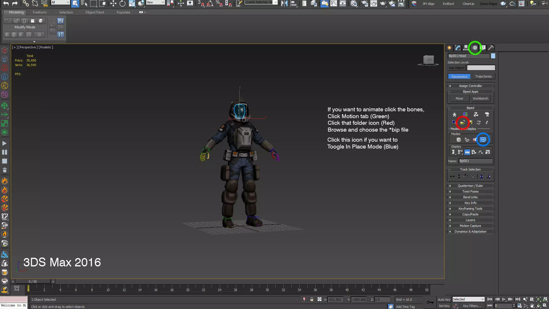 Space Marshal Male Low-poly 3D model_8
